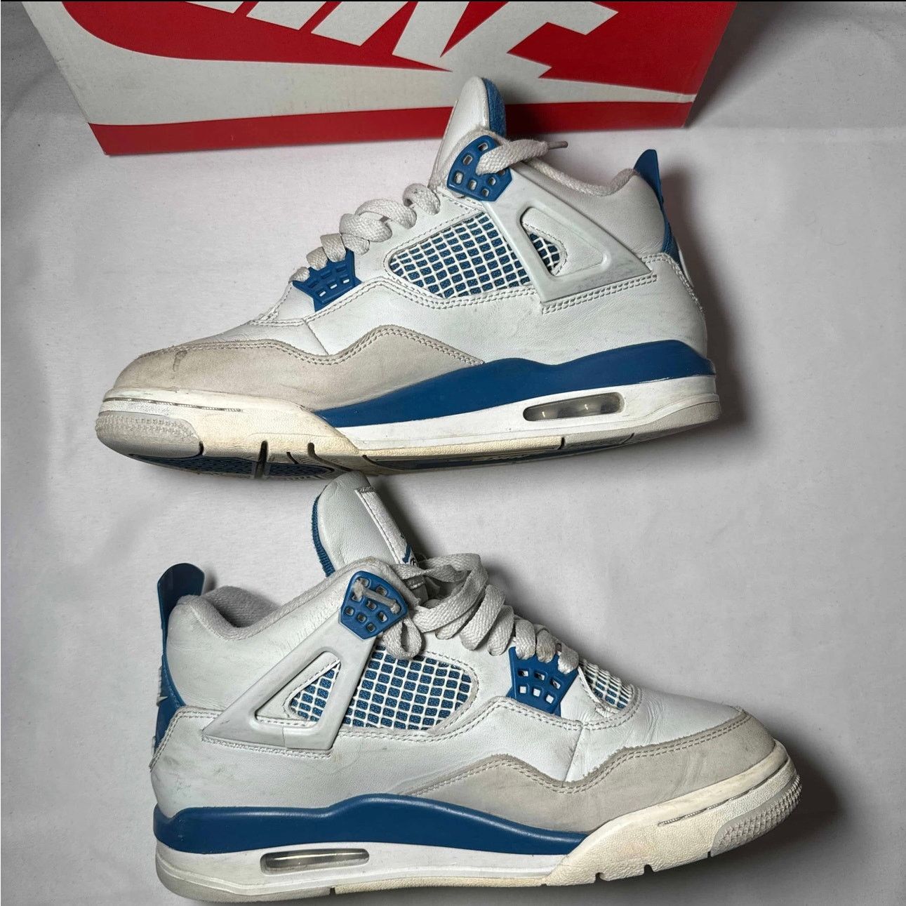 Jordan Brand × Nike Size 7.5 - Air Jordan 4 Retro Military Blue 2024 Men's Shoes Size US 7.5 / EU 40-41 - 3 Thumbnail