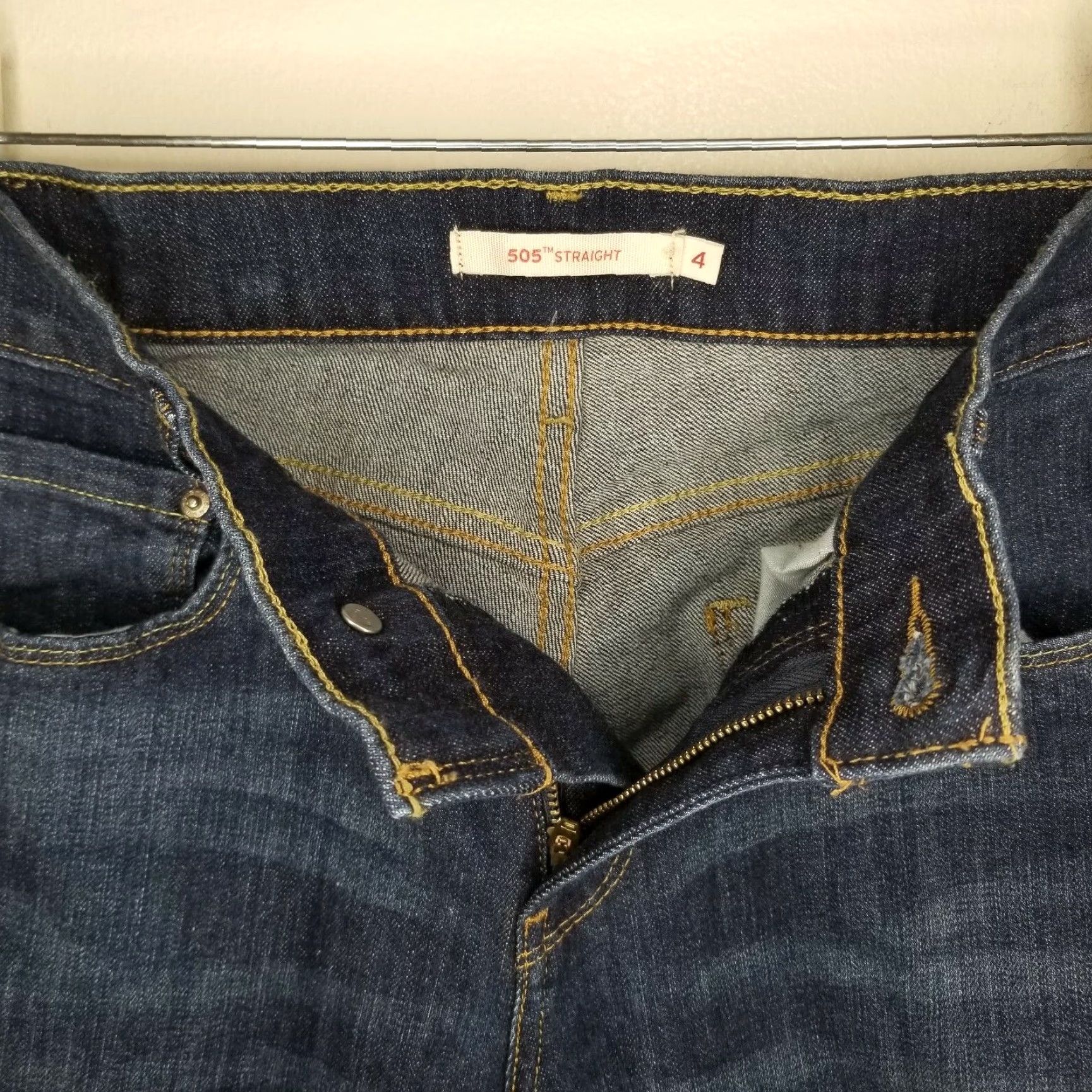 Levi's LEVI'S 505 Straight Jeans Womens Size 4 Blue Regular Size 27" / US 4 / IT 40 - 3 Thumbnail