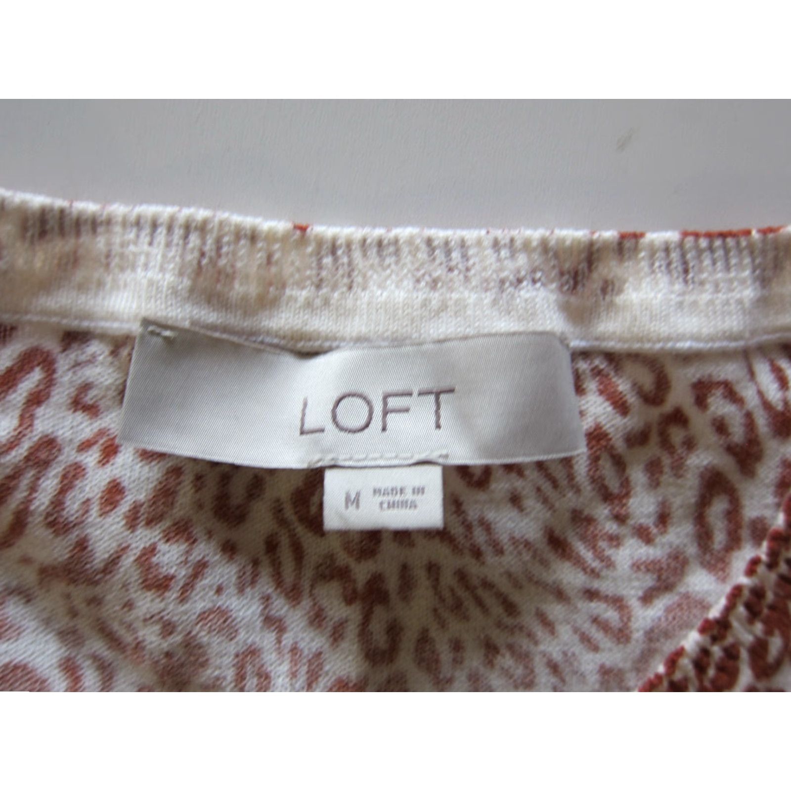 Ann Taylor VINTAGE Ann Taylor Loft Cotton Brown Leopard Lightweight Long Sleeve Pullover Sweater M Size M / US 6-8 / IT 42-44 - 4 Thumbnail