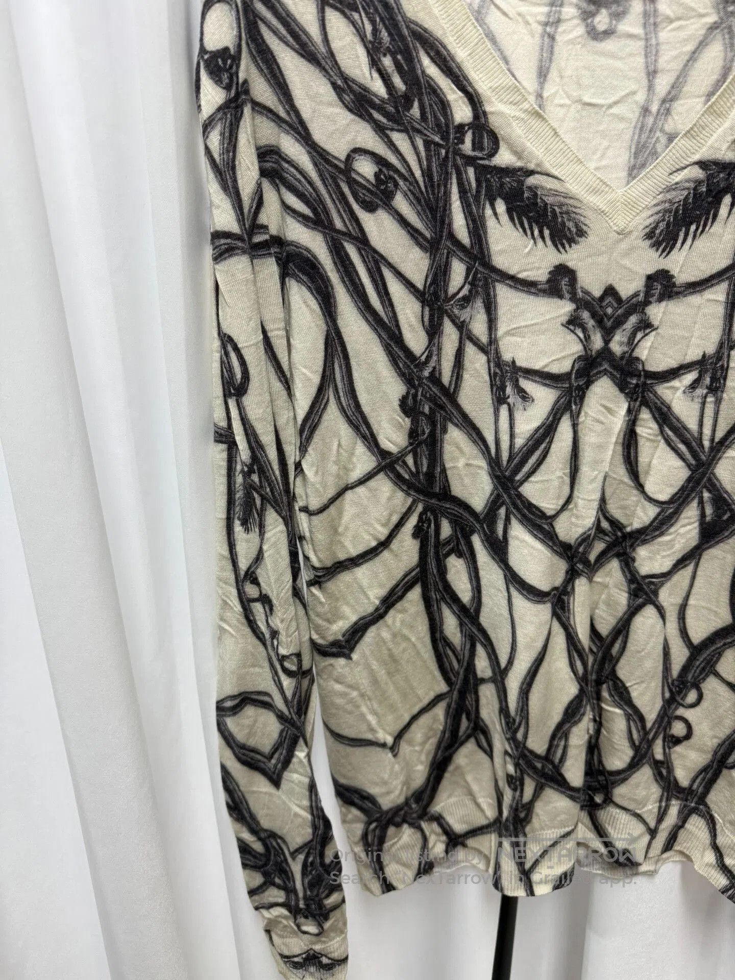 Alexander McQueen Alexander McQueen Thorns Pleated Vine Sweater. Size US L / EU 52-54 / 3 - 2 Thumbnail