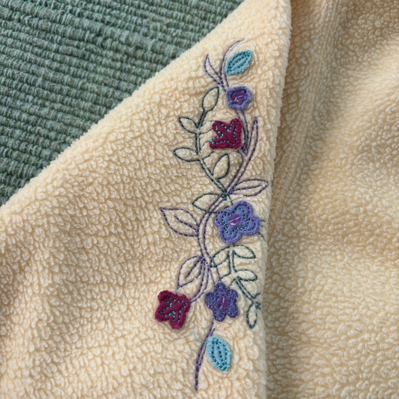 Big Dogs × Vintage Vintage Y2K Big Dogs Quarter Zip Floral Fleece Sweater Size S / US 4 / IT 40 - 4 Thumbnail