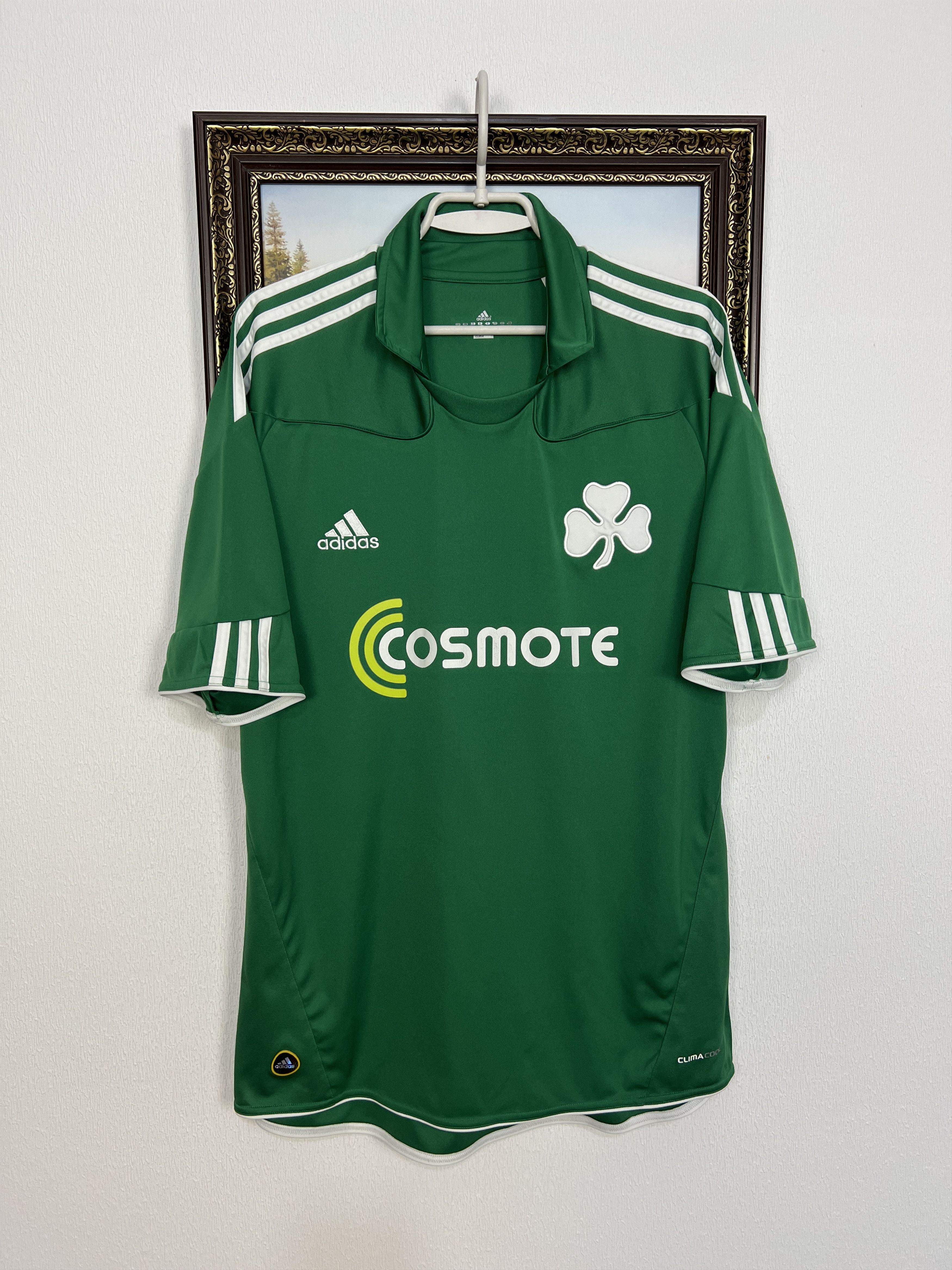 Adidas Panathinaikos Home football shirt 2009 Soccer Jersey Trikot Size US L / EU 52-54 / 3 - 1 Thumbnail