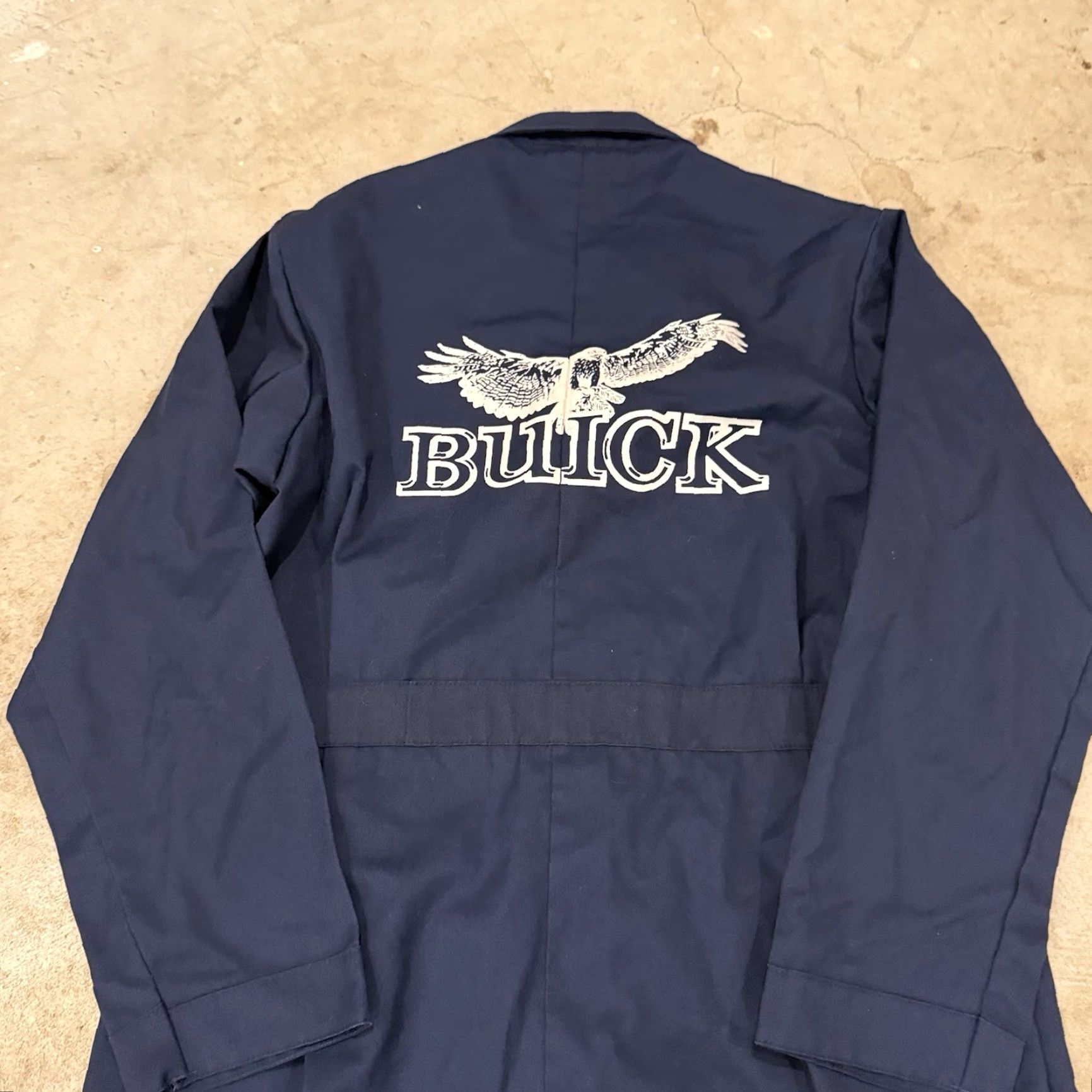 Vintage VINTAGE Buick Automobile Car Factory Durable Press Work Suit Overall Blue 38 Men Polyester 80s Size 38R - 5 Thumbnail
