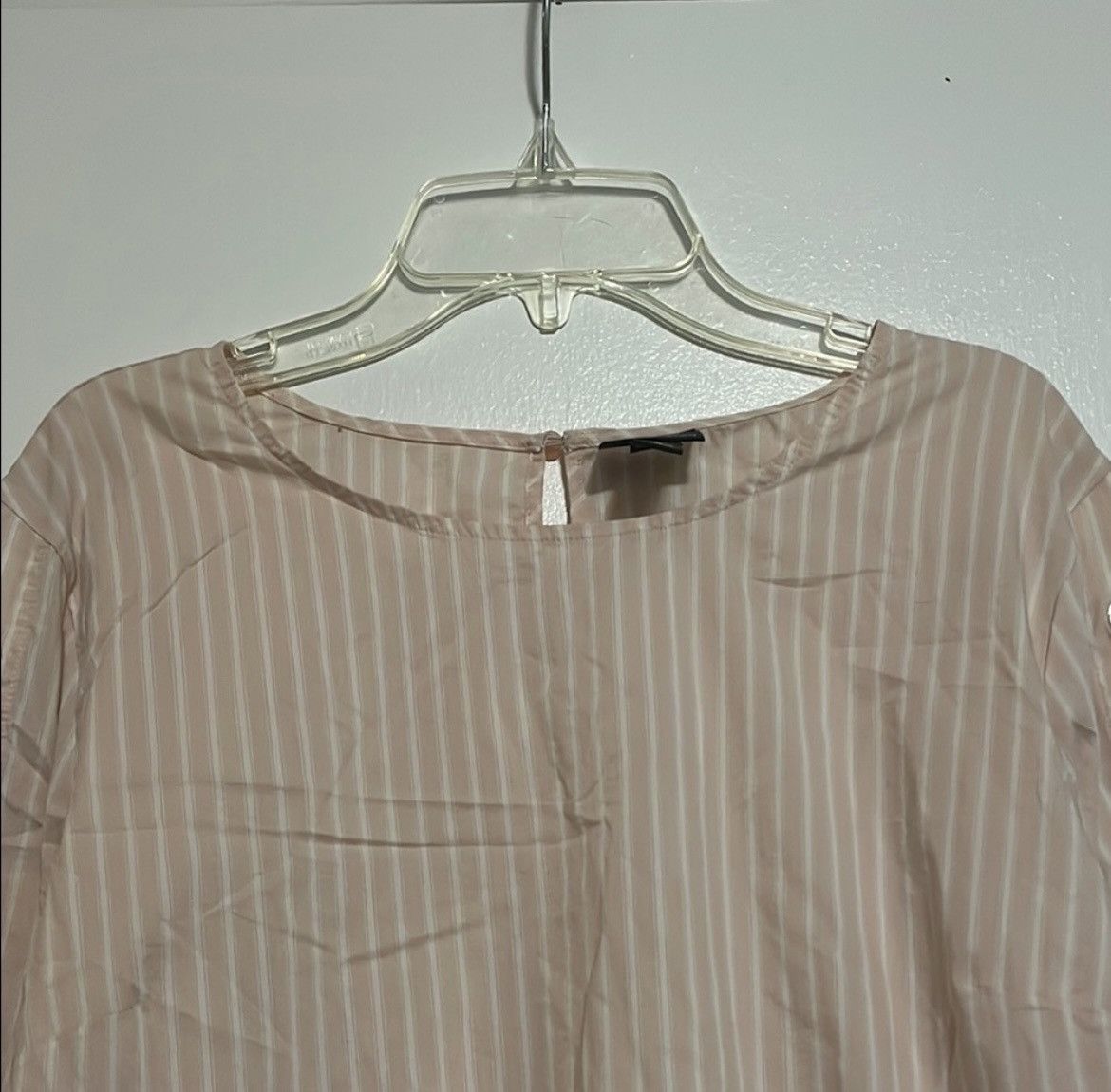 Worthington Worthington Pink and White Striped 3/4 Sleeve Blouse Size L / US 10 / IT 46 - 4 Thumbnail