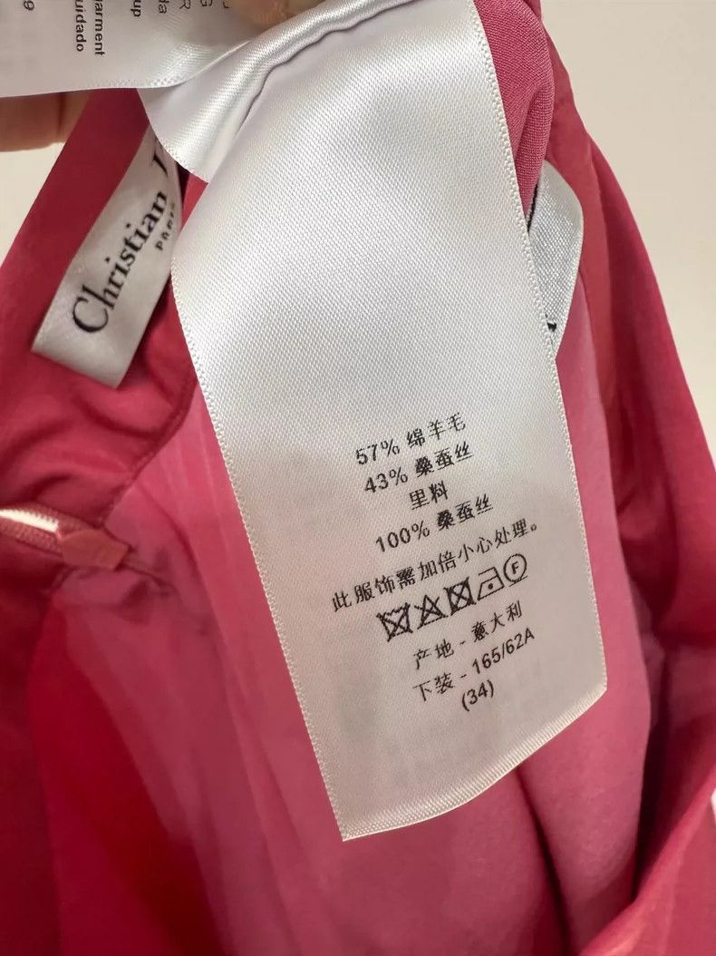 Dior New Dior Pink SilkWool Midi Skirt-2506 Size 33" - 5 Thumbnail