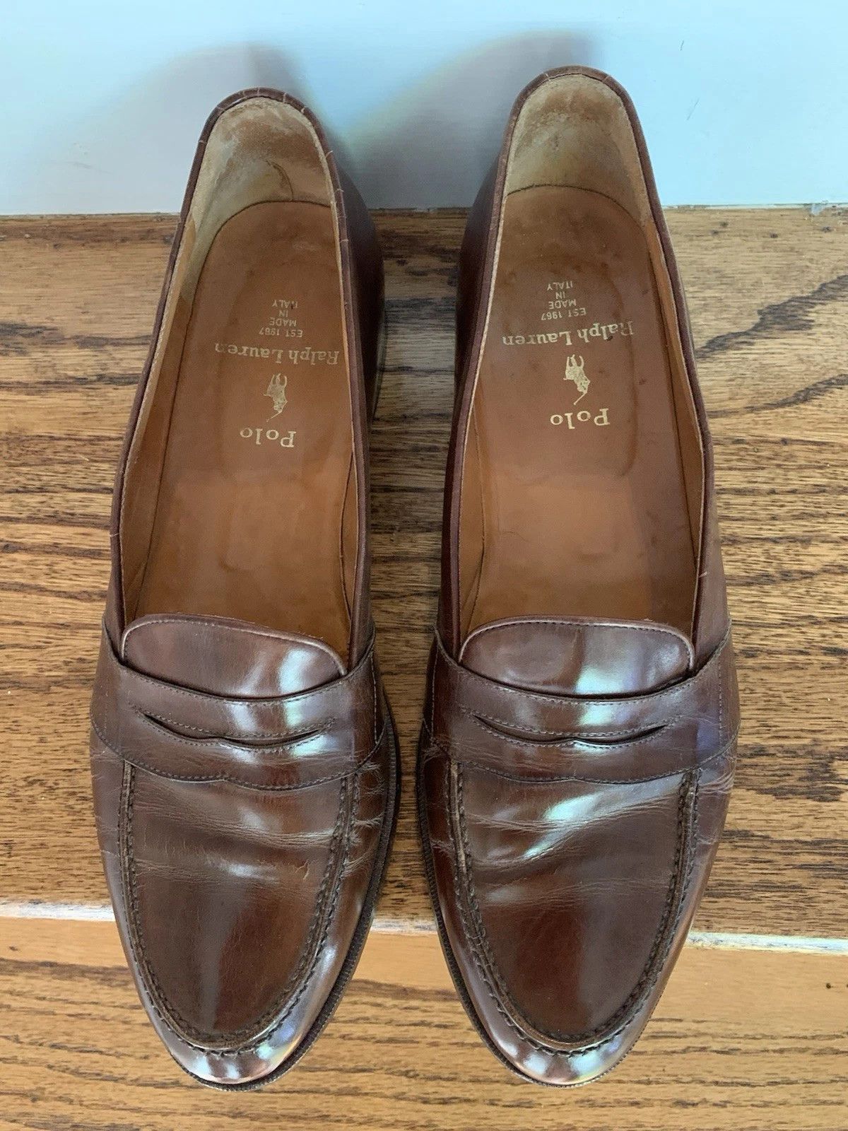 Polo Ralph Lauren Polo Ralph Lauren Penny Loafer Brown Leather Made in Italy Size US 9.5 / EU 42-43 - 8 Thumbnail