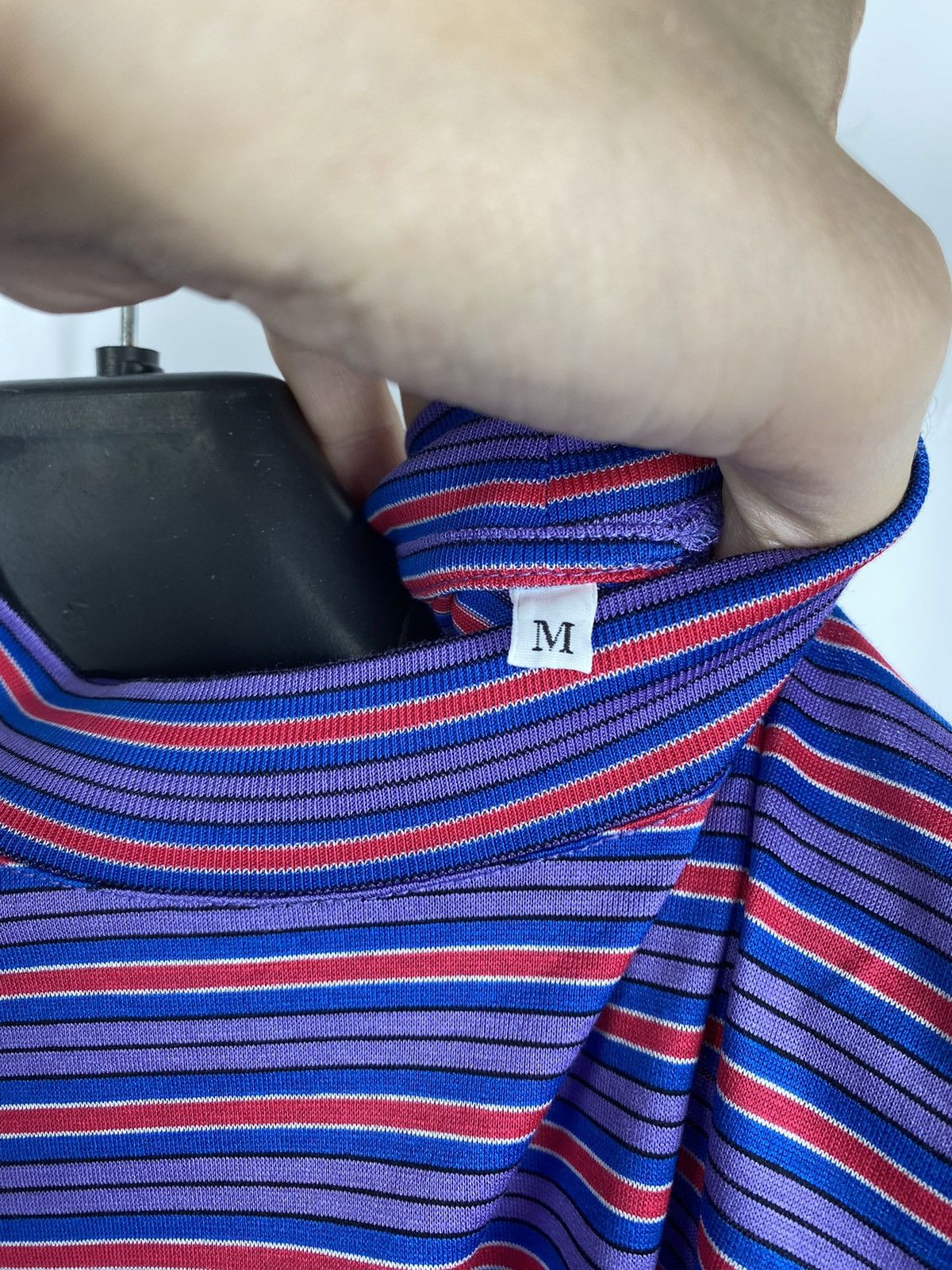 Lanvin Lanvin Polished Cotton Multicolor Striped Crewneck Longsleev Size US M / EU 48-50 / 2 - 7 Thumbnail