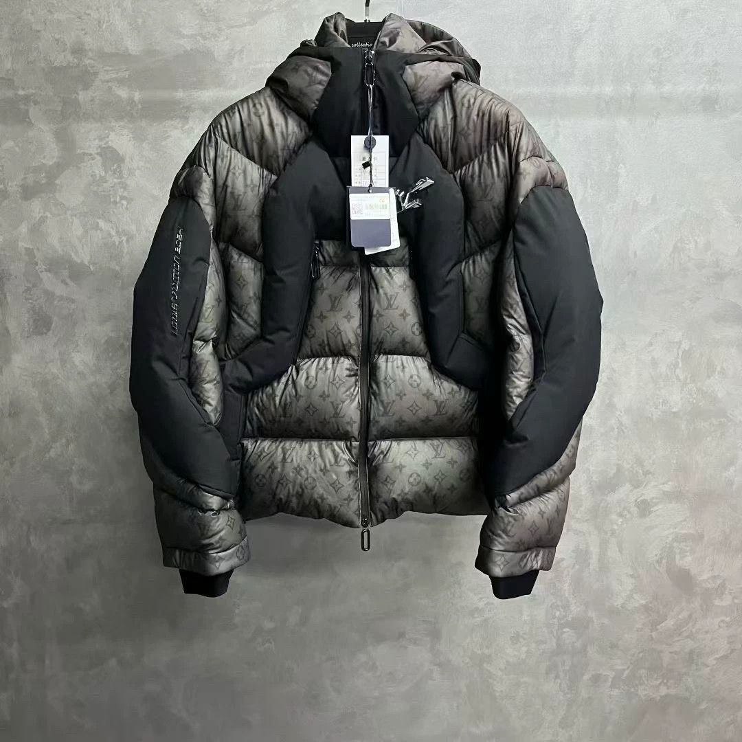Louis Vuitton gray hooded puffer jacket by louis vuitton Size US L / EU 52-54 / 3 - 1 Thumbnail