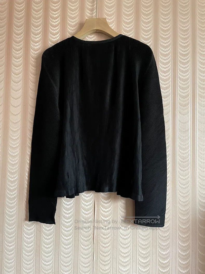 Issey Miyake Issey Miyake Black Toothpick Pattern Single Button Pleated Size L / US 10 / IT 46 - 3 Thumbnail