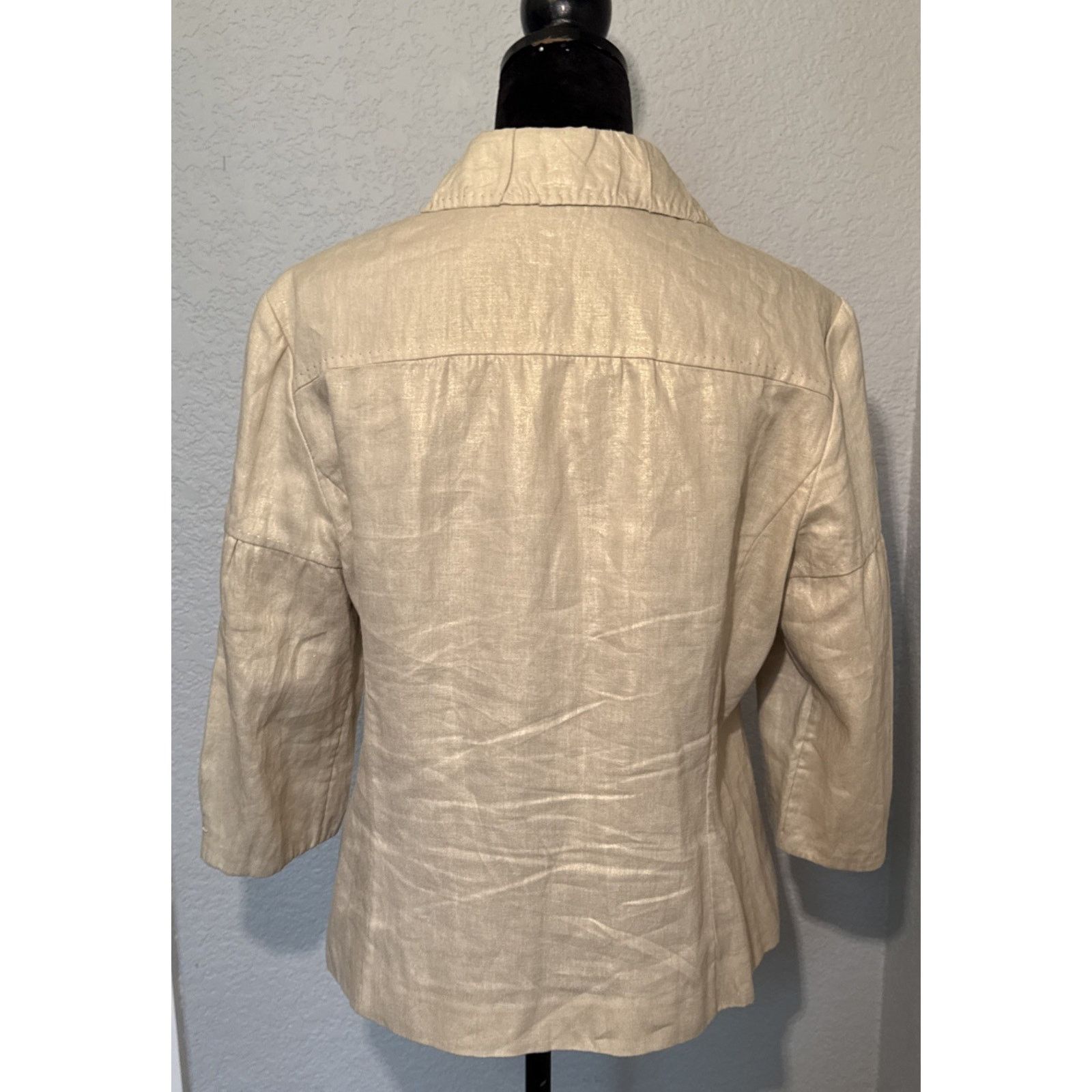 Elie Tahari elie tahari 100 linen hook and eye jacket Size XL / US 12-14 / IT 48-50 - 3 Thumbnail