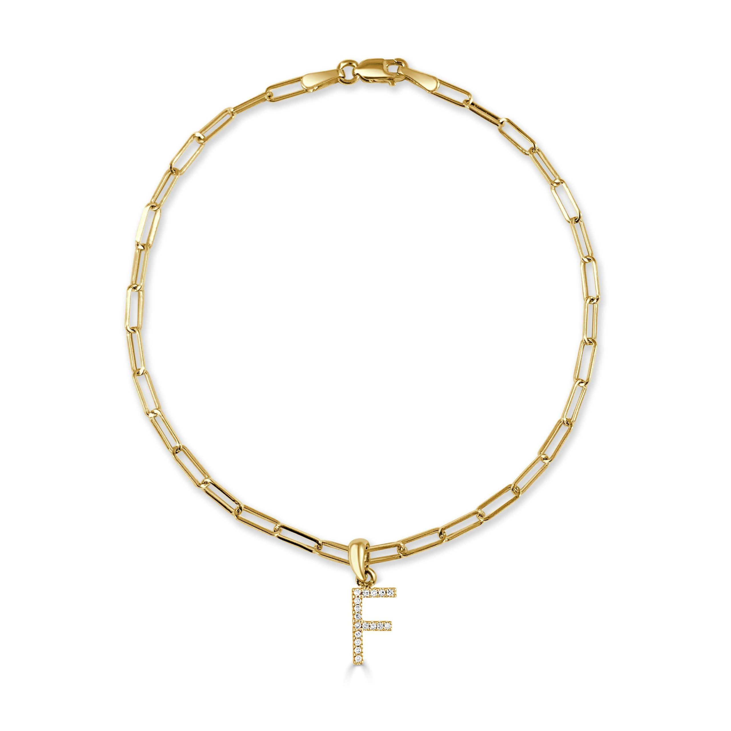 14k Gold & Diamond Initial 