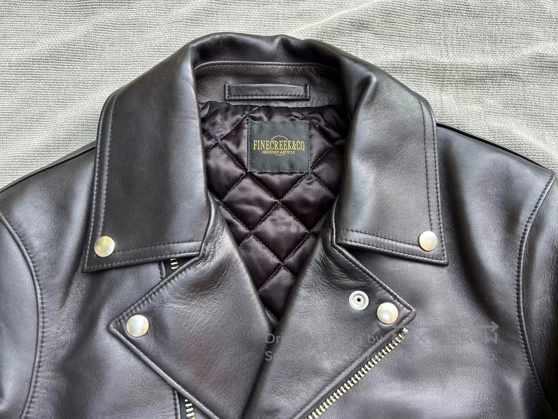 Fine Creek Fine Creek Leather Black Motorcycle Jacket. Size US M / EU 48-50 / 2 - 3 Thumbnail