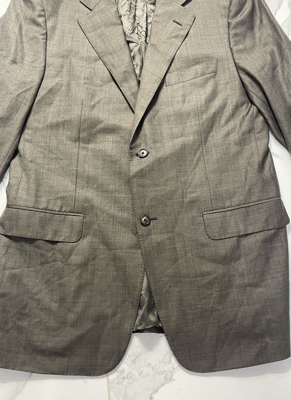 Corneliani Brown Suit Size L Super 110s Extrafine Merinos