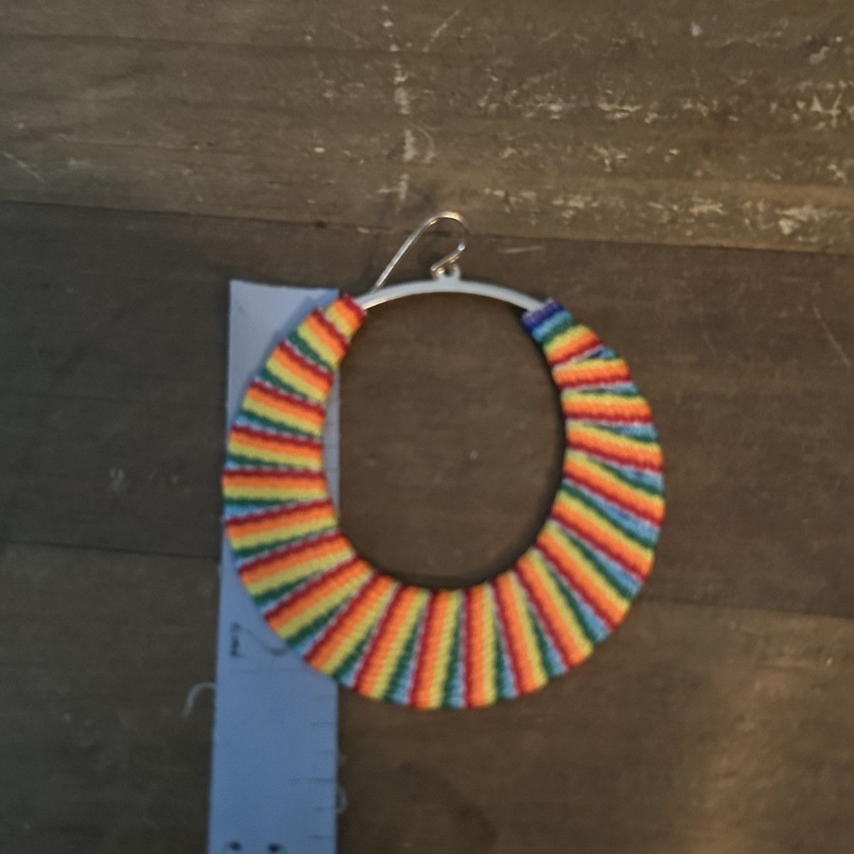 Other Bohemian rainbow woven hoop earrings Size ONE SIZE - 3 Thumbnail