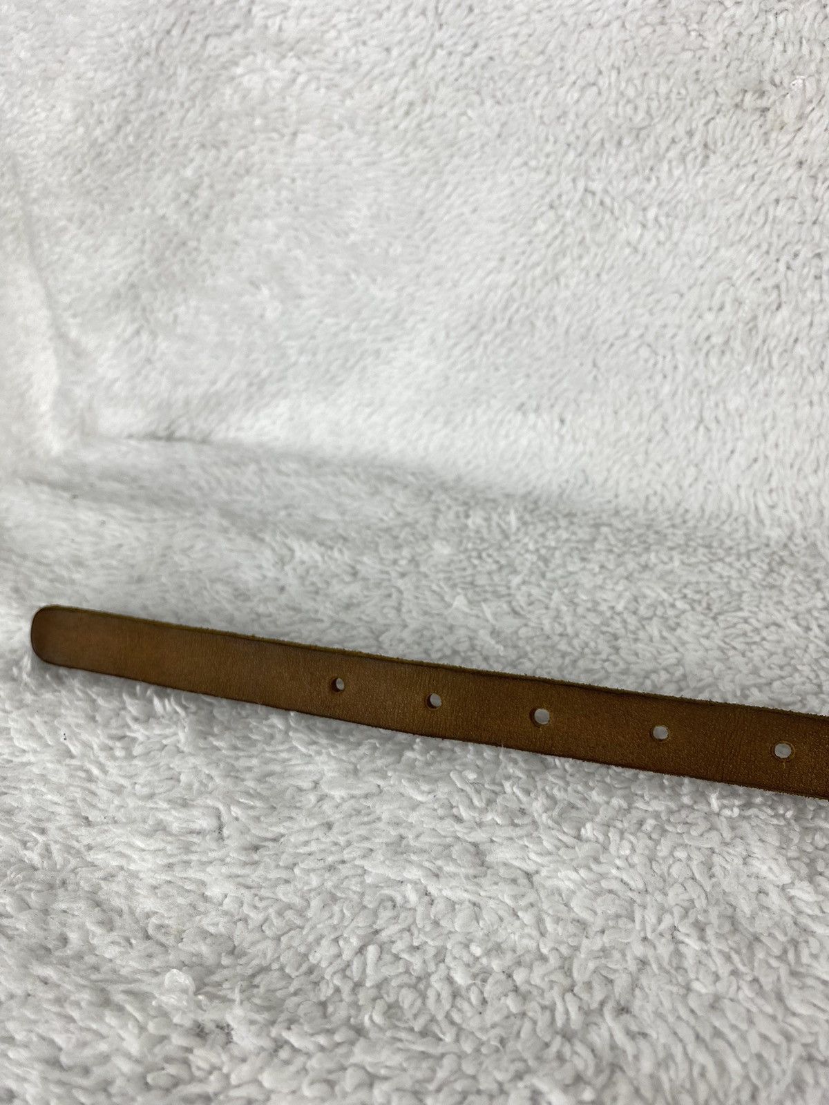 Gucci Authentic GUCCI Tiger Head / Feline Thin Brown Leather Belt Size 32 - 13 Thumbnail