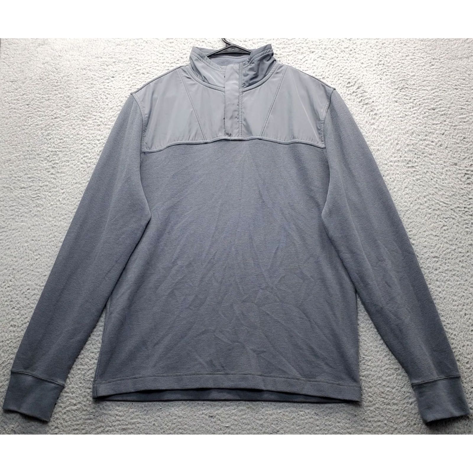 Banana Republic Banana Republic Mens Golf Sweatshirt Shirt L Gray 1/4 Zip Raglan Mock Neck Performance Athletic Size US L / EU 52-54 / 3 - 2 Thumbnail