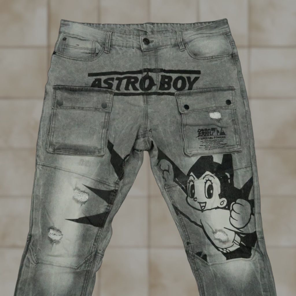 Southpole VINTAGE Southpole Jeans Mens 38x32 Gray Astro Boy Cargo Pockets Y2K Street RARE Size US 38 / EU 54 - 1 Thumbnail