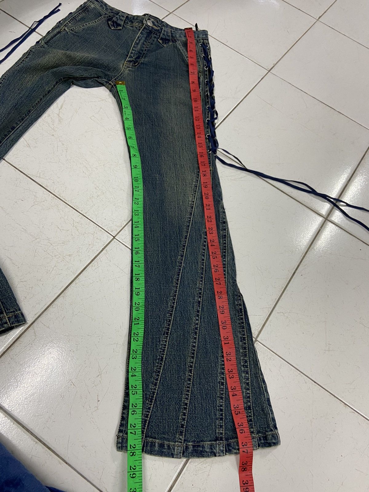 Japanese Brand BROW DWIN FLARE DENIM JEANS Size 24" / US 00 / IT 34 - 15 Thumbnail
