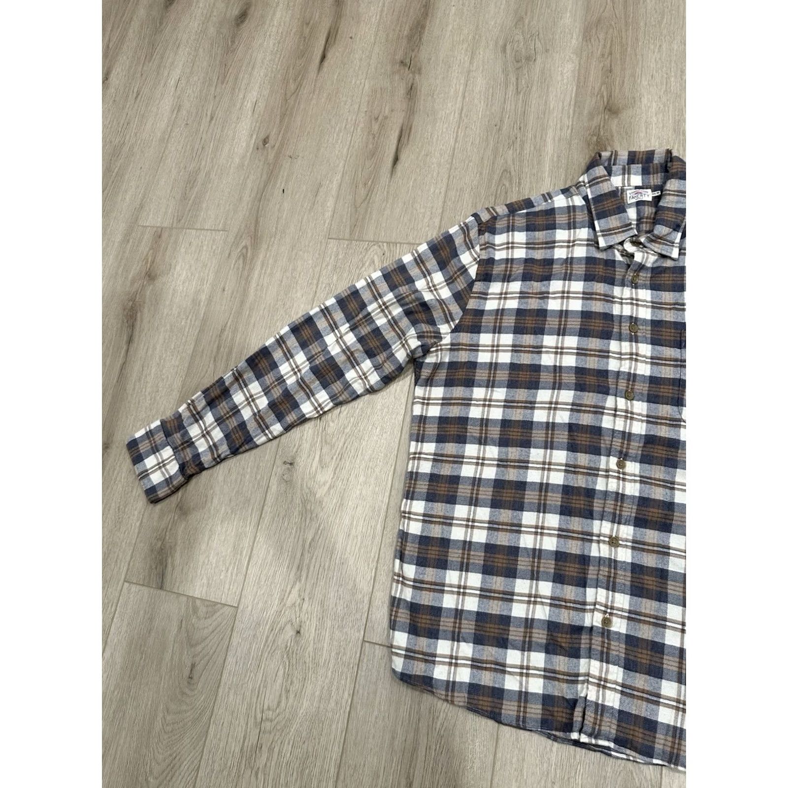 Faherty Faherty Shirt Mens 2XL The All Time Casual Brushed Flannel Autumn Plaid Size US XXL / EU 58 / 5 - 4 Thumbnail