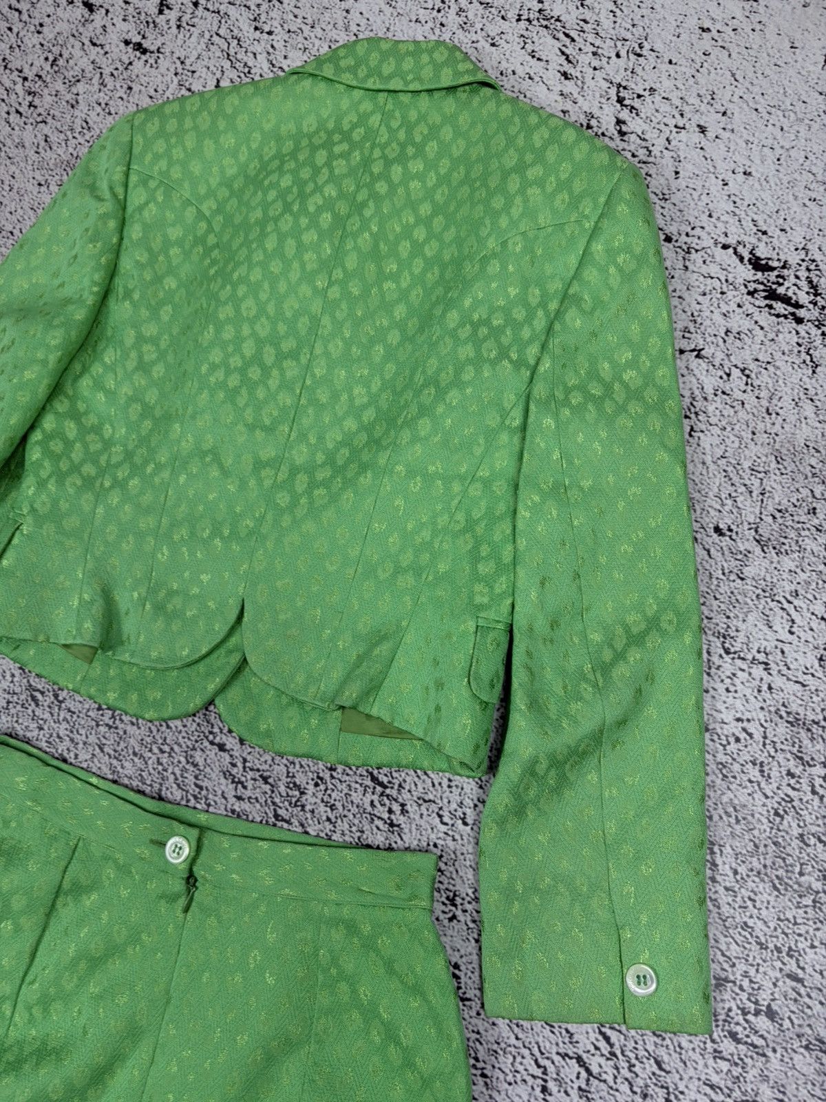 Versus Versace Vtg Versus Gianni Versace Mob Wife Skirt Suit 90s Archive Size 28" / US 6 / IT 42 - 14 Thumbnail
