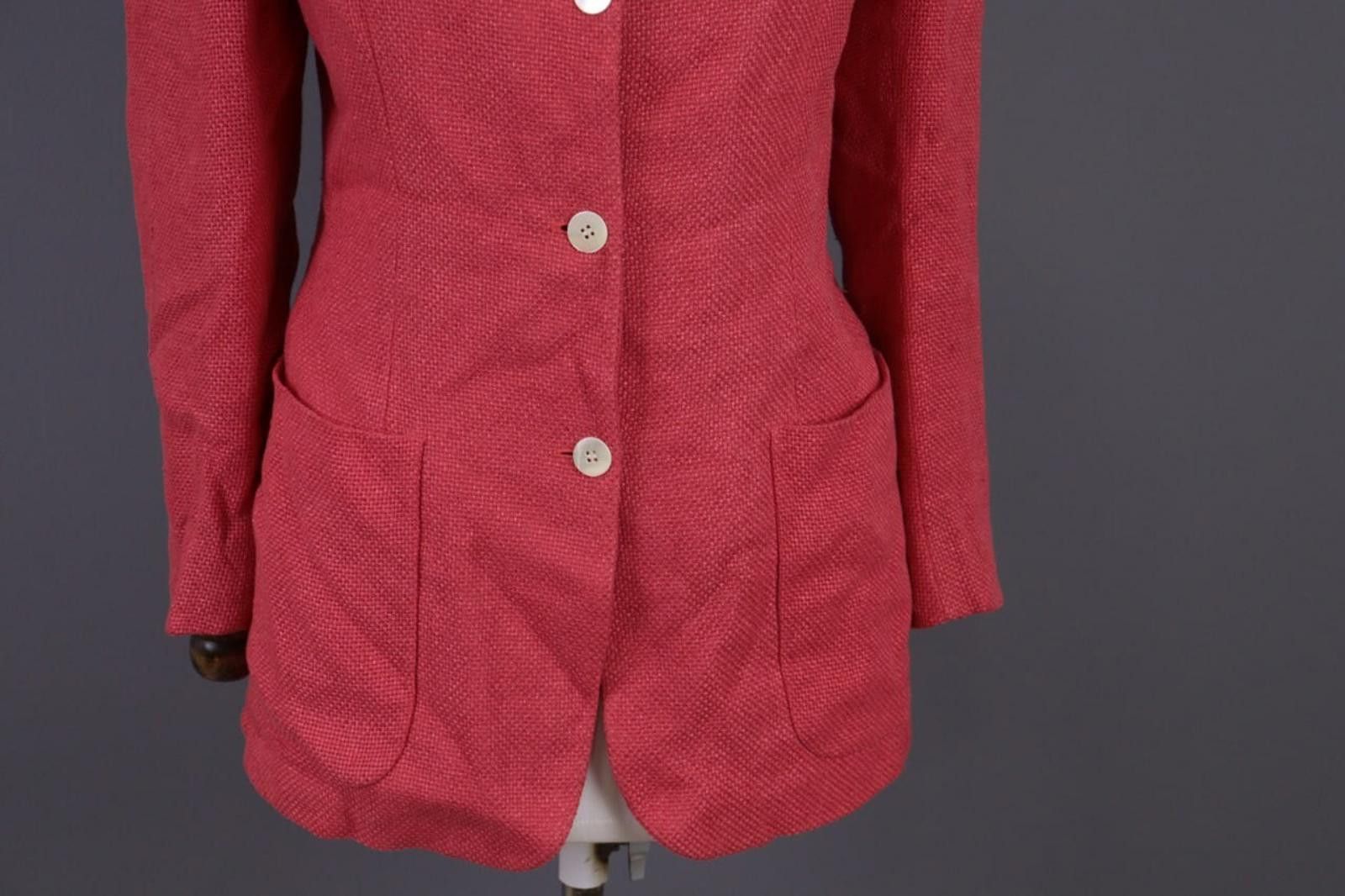 Isaia Isaia Fred G Red 3 Button Wool Knit Coat Jacket Size 42 Size M / US 6-8 / IT 42-44 - 2 Thumbnail