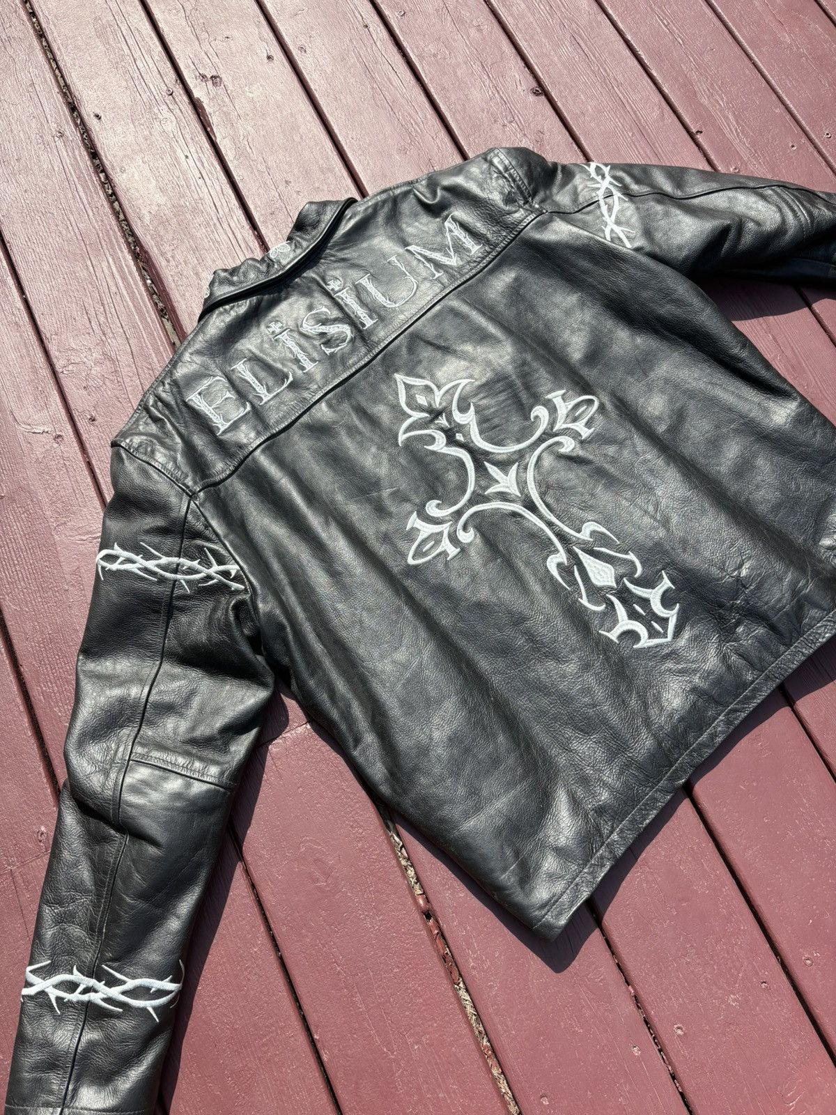 Other Opus 1 LambSkin Leather Jacket, Black and White, Elisium Size US XL / EU 56 / 4 - 7 Thumbnail
