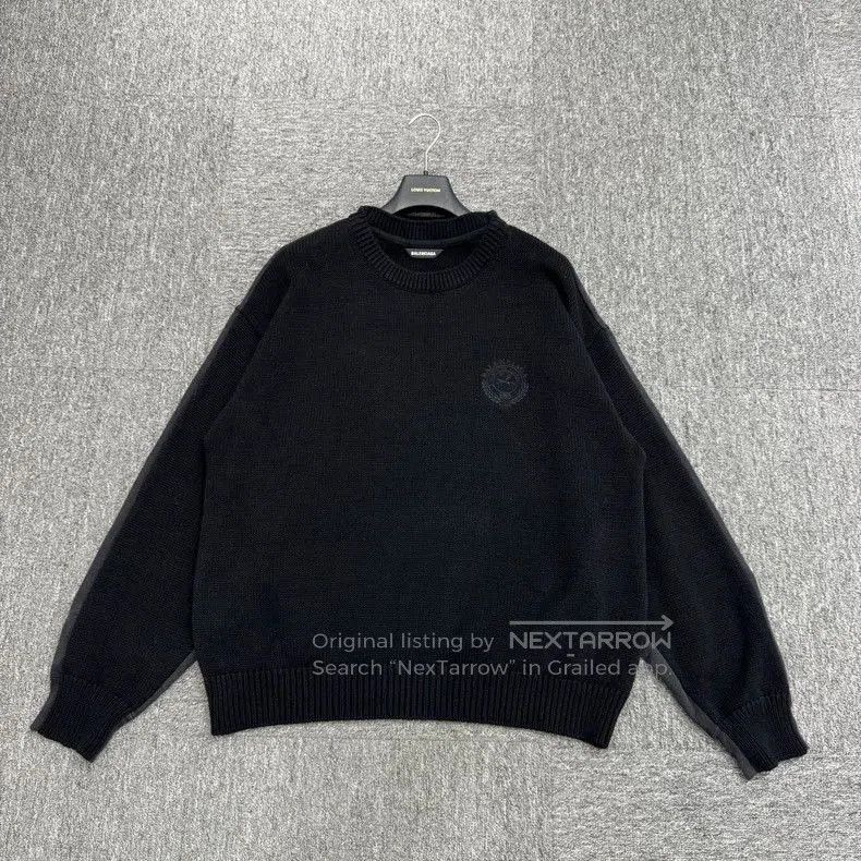 Balenciaga Balenciaga Embroidered Logo Sweater. Size US S / EU 44-46 / 1 - 1 Thumbnail