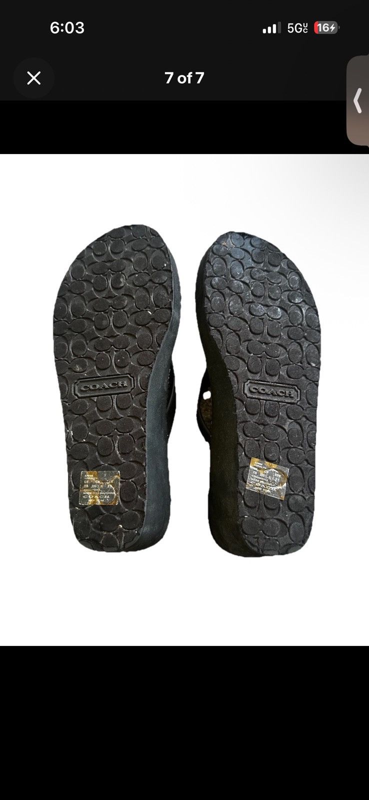 Coach Coach Women’s Black White Thong Bow Flip Flops Sandals sz 7 Size US 7 / IT 37 - 7 Thumbnail