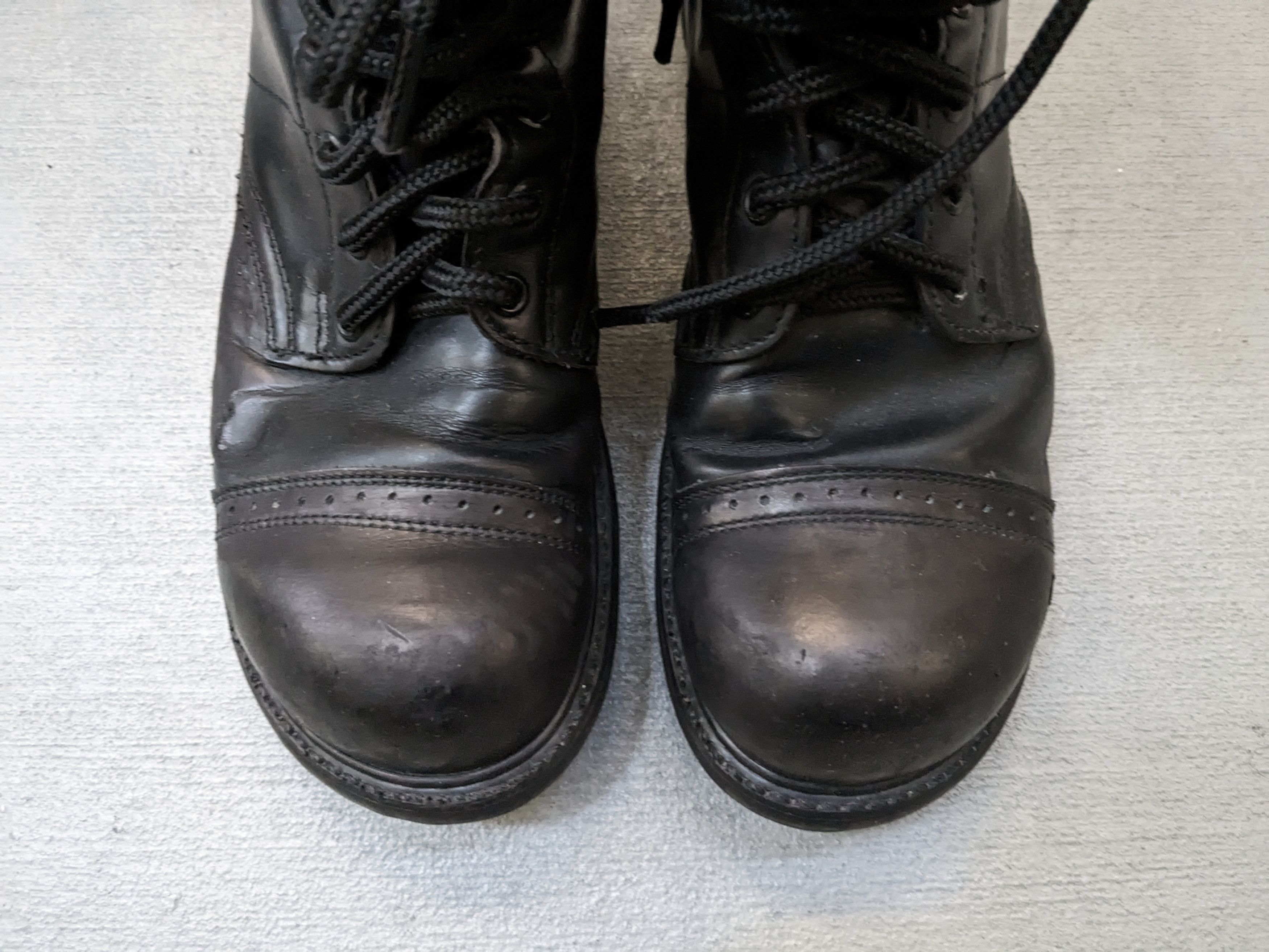 Vintage Vintage Combat Boots Black 8.5 Leather Biker Chunky Rubber Size US 8.5 / EU 41-42 - 11 Thumbnail