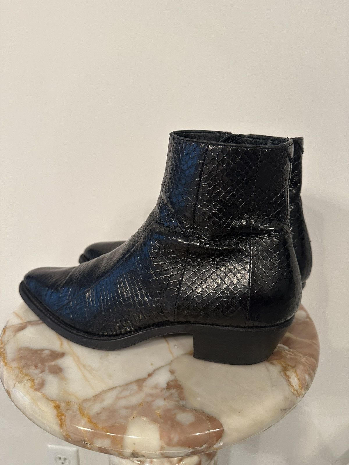 Ysl Rive Gauche By Hedi Slimane YSL Snake Skin Boots Size US 10 / EU 43 - 4 Thumbnail