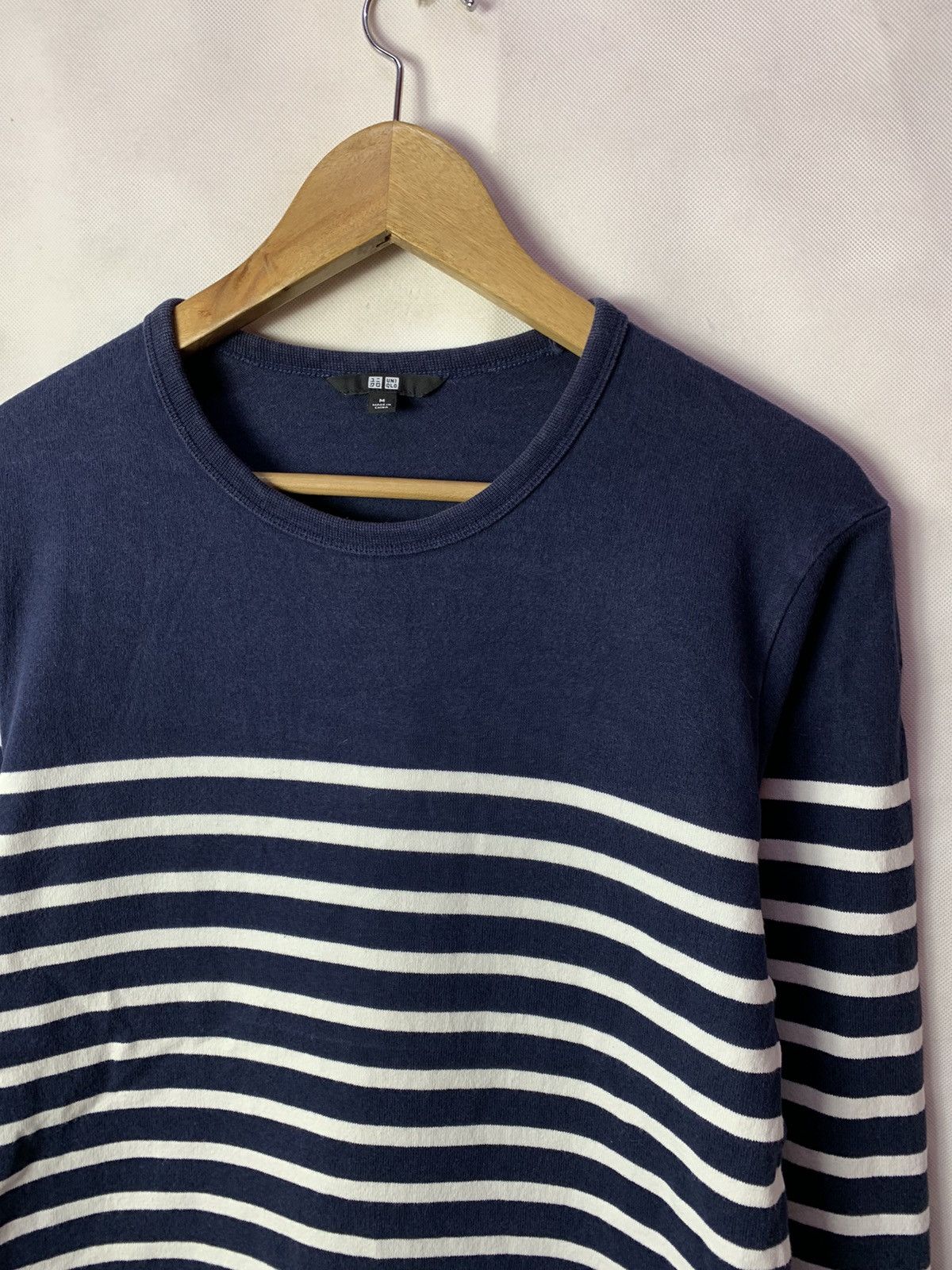 Japanese Brand × Uniqlo 🔥 Uniqlo Navy Stripes Sailor Tee Longsleeves Size US M / EU 48-50 / 2 - 2 Thumbnail