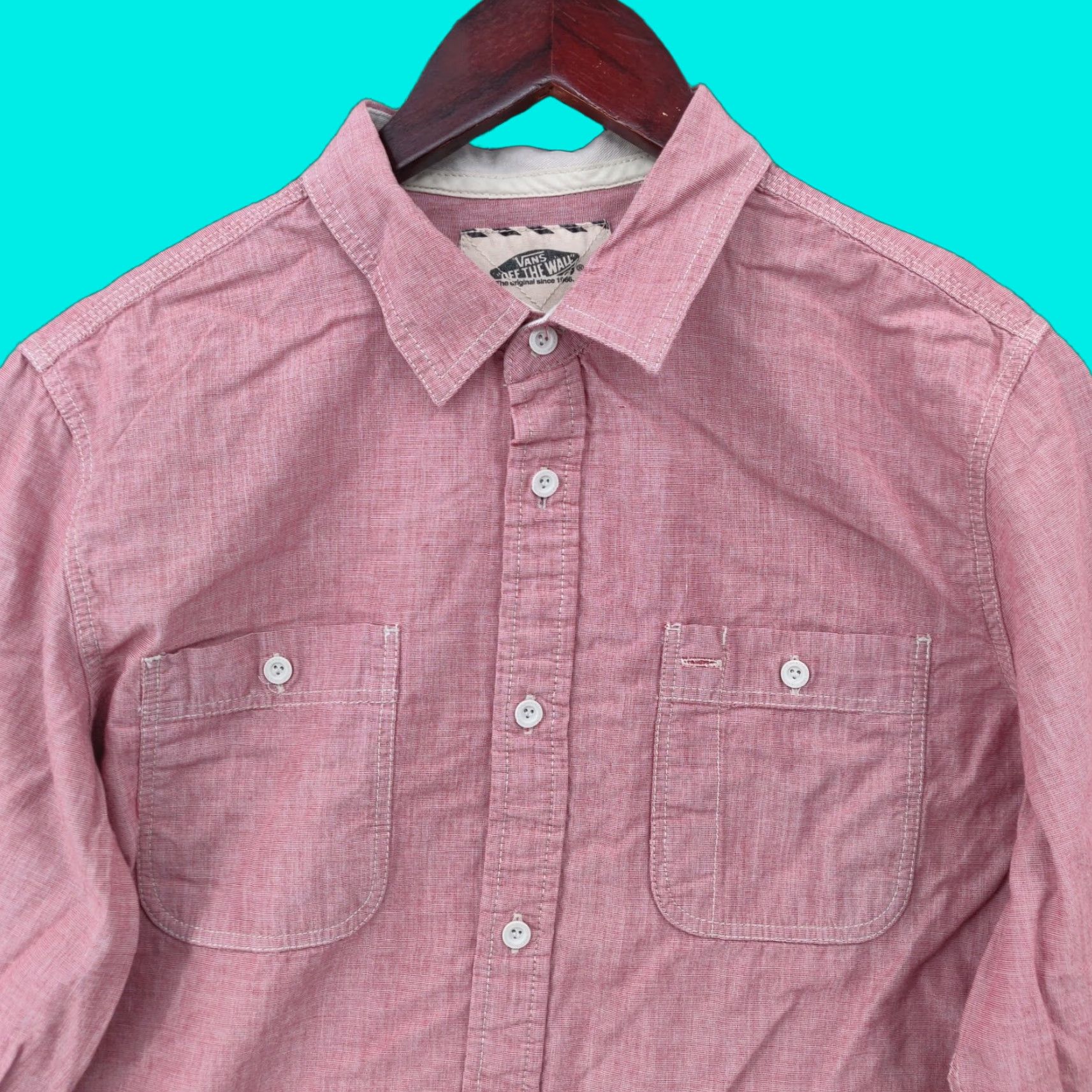 Vans VANS Shirt Mens Small S Red Regular Fit Long Sleeve Button Skate Size US S / EU 44-46 / 1 - 1 Thumbnail