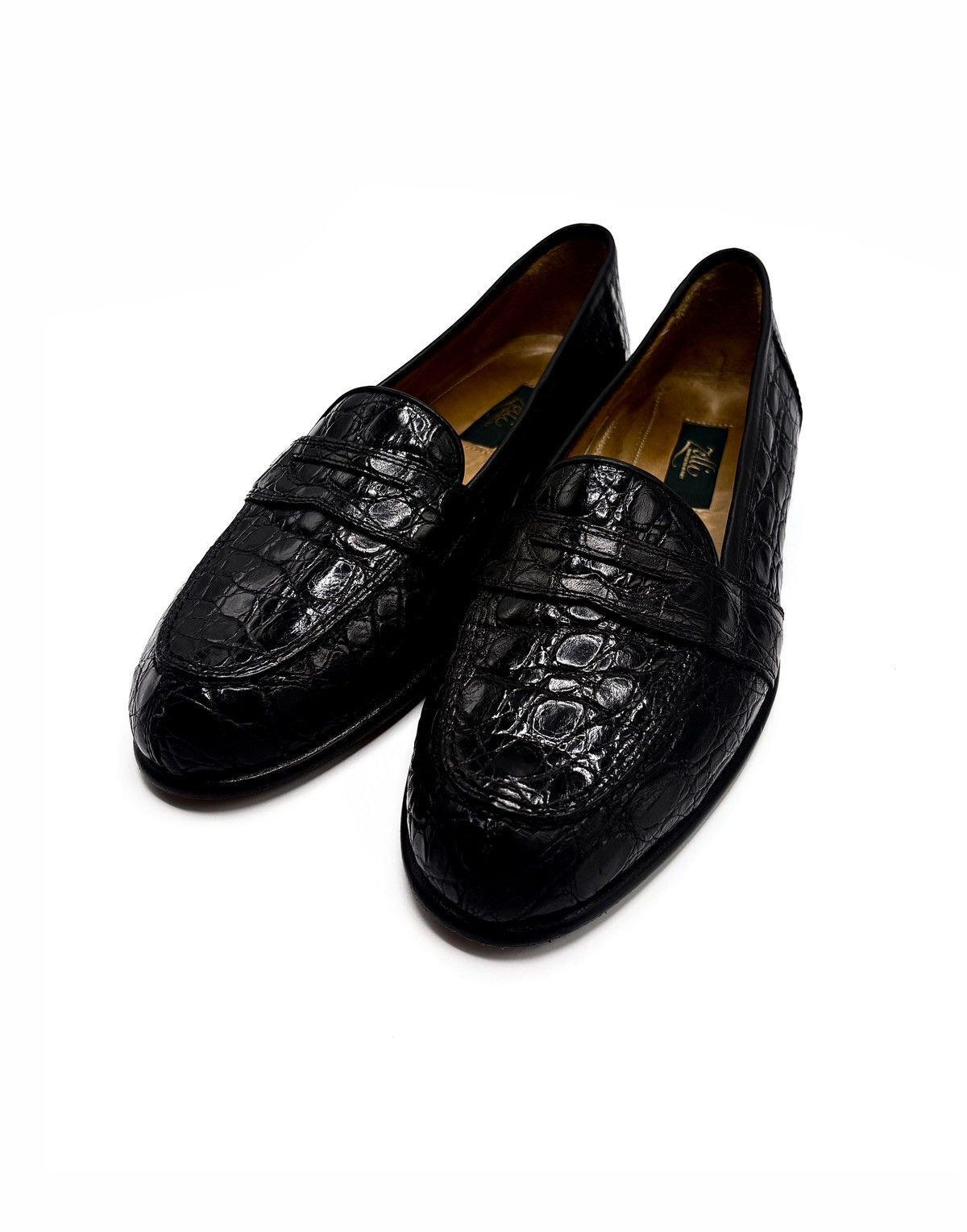 Zelli Zelli Tuscany Genuine Crocodile Leather Penny Loafers Size US 9.5 / EU 42-43 - 1 Thumbnail
