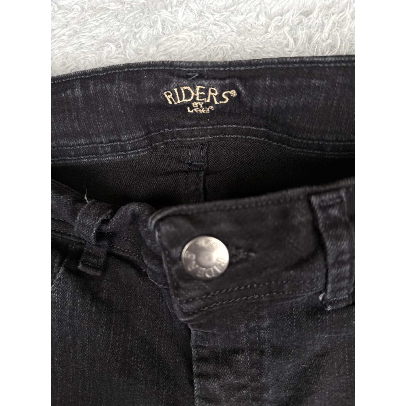 Lee Riders by Lee Jeans Womens 14 Black Mid Rise Bootcut Stretch Denim Cotton 32x31 Jeans Women Bootscut 90s City Size 36" / US 14 / IT 50 - 6 Thumbnail