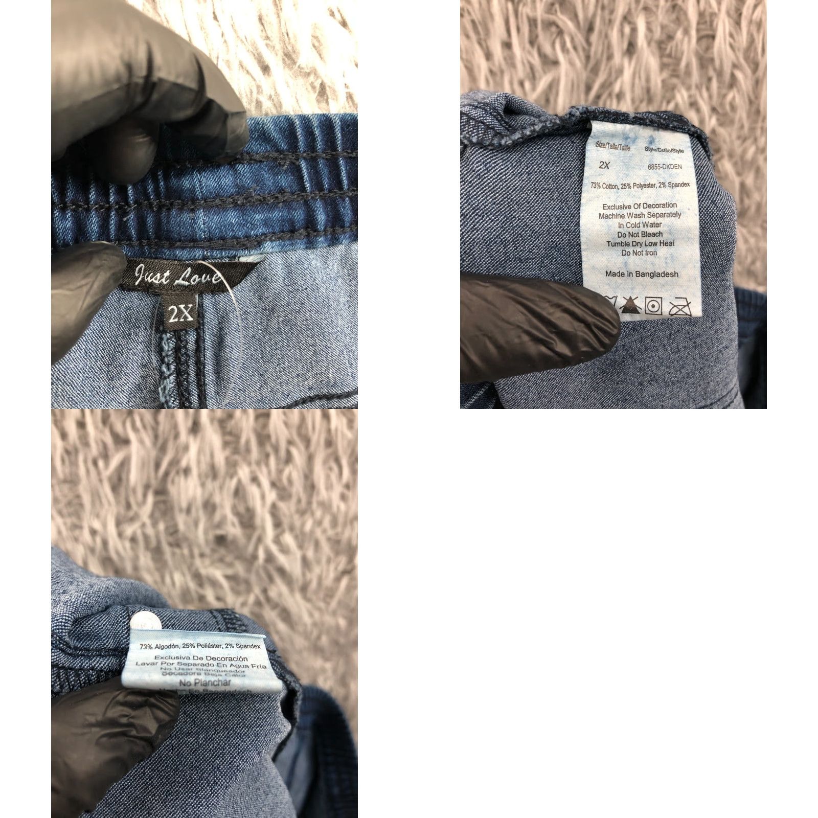 Vintage Just Love Pull On Jeans Womens Plus Size 2X Medium Wash Blue Size 40" / US 18 - 9 Thumbnail