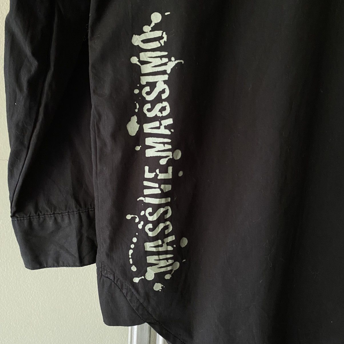 Japanese Brand × Massimo Osti MASSIVE MASSIMO Y2K PUNK Black Sheer Graphic Shirt Size US M / EU 48-50 / 2 - 10 Thumbnail