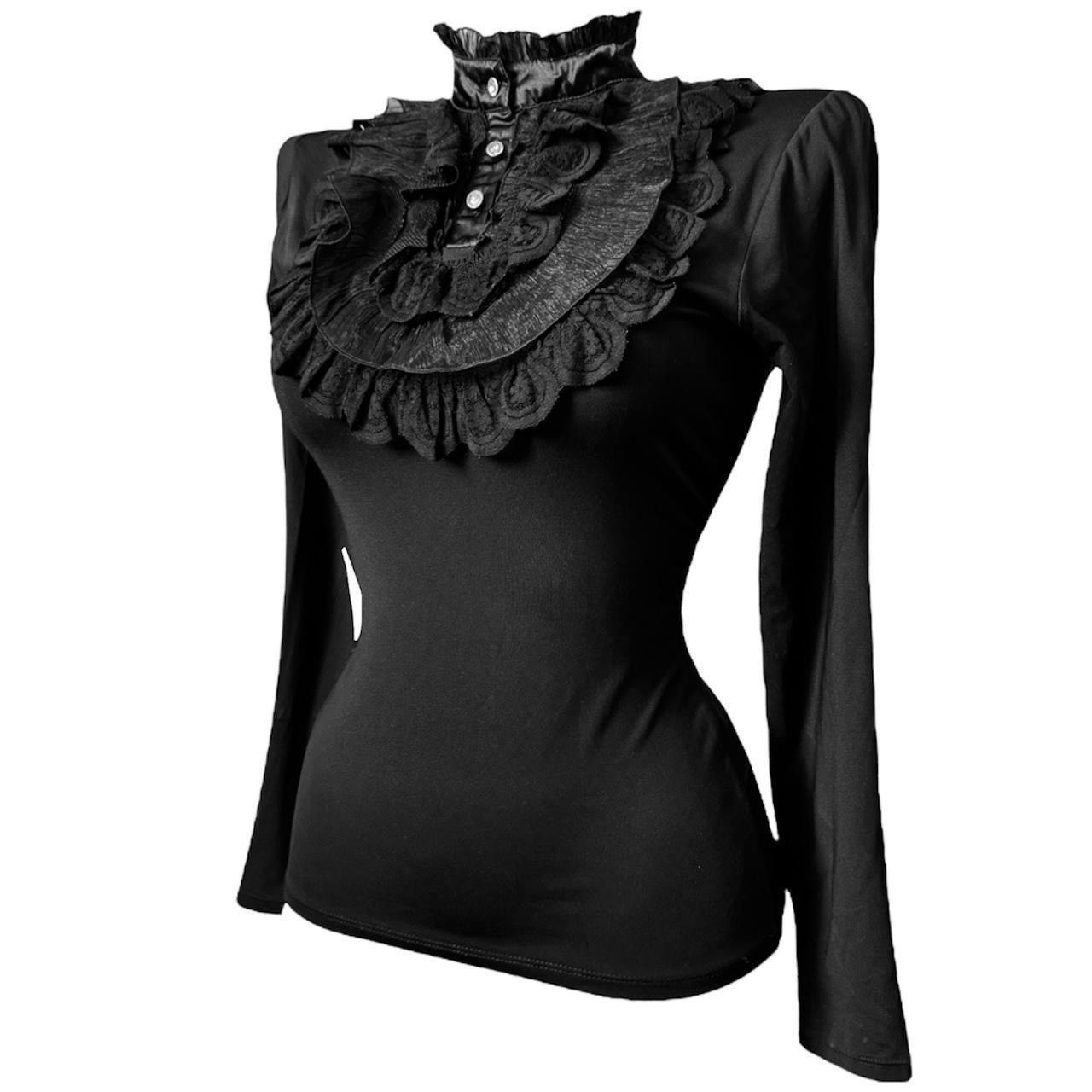Vintage Unique gothic avant-garde Coquette Victorian lace blouse Size S / US 4 / IT 40 - 1 Thumbnail