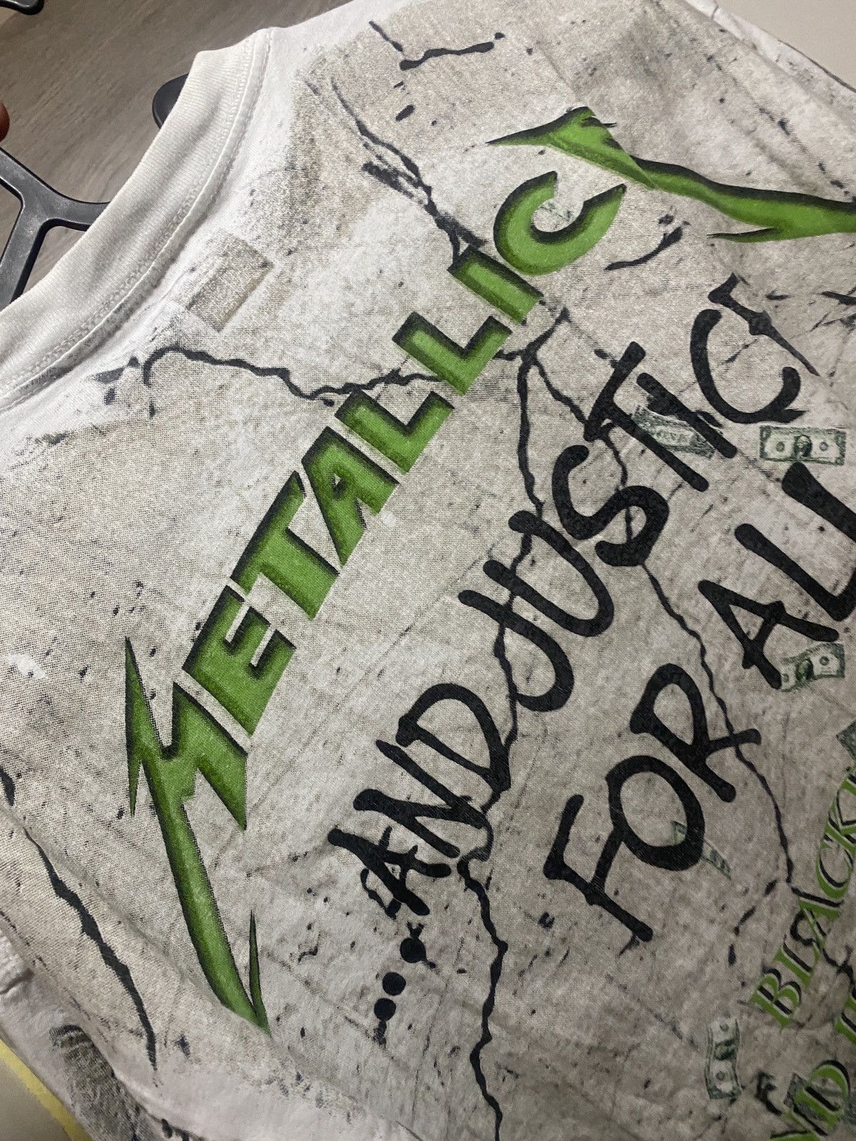 Band Tees × Metallica × Vintage Metallica and justice for all AOP Vintage y2k fullprint tee Size US L / EU 52-54 / 3 - 4 Thumbnail