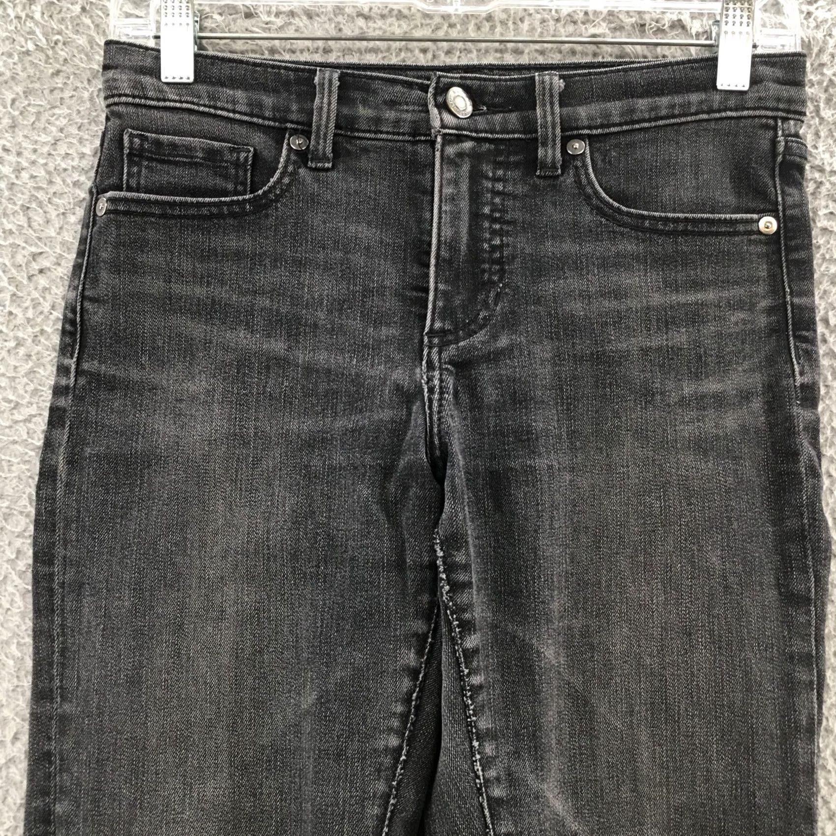 Banana Republic Banana Republic Slim Straight Jeans Womens 26 Black Cotton Blend 5-Pocket Regular Inseam 29in Modern Classic Mens Womens Boys Girls Size 26" / US 2 / IT 38 - 2 Thumbnail
