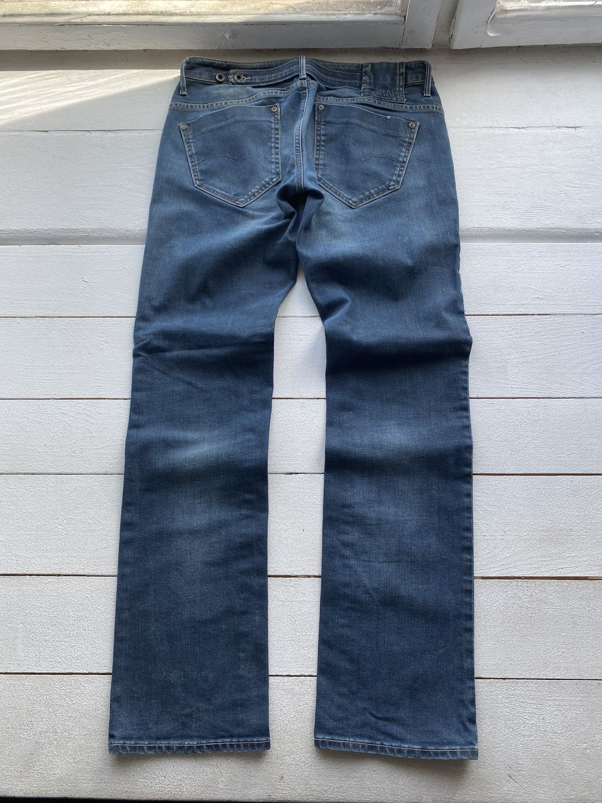 G-Star × Vintage 🔥G Star Raw Midge Straight Wom Opium Punk Blue Jeans Y2k Size 32" / US 10 / IT 46 - 8 Thumbnail