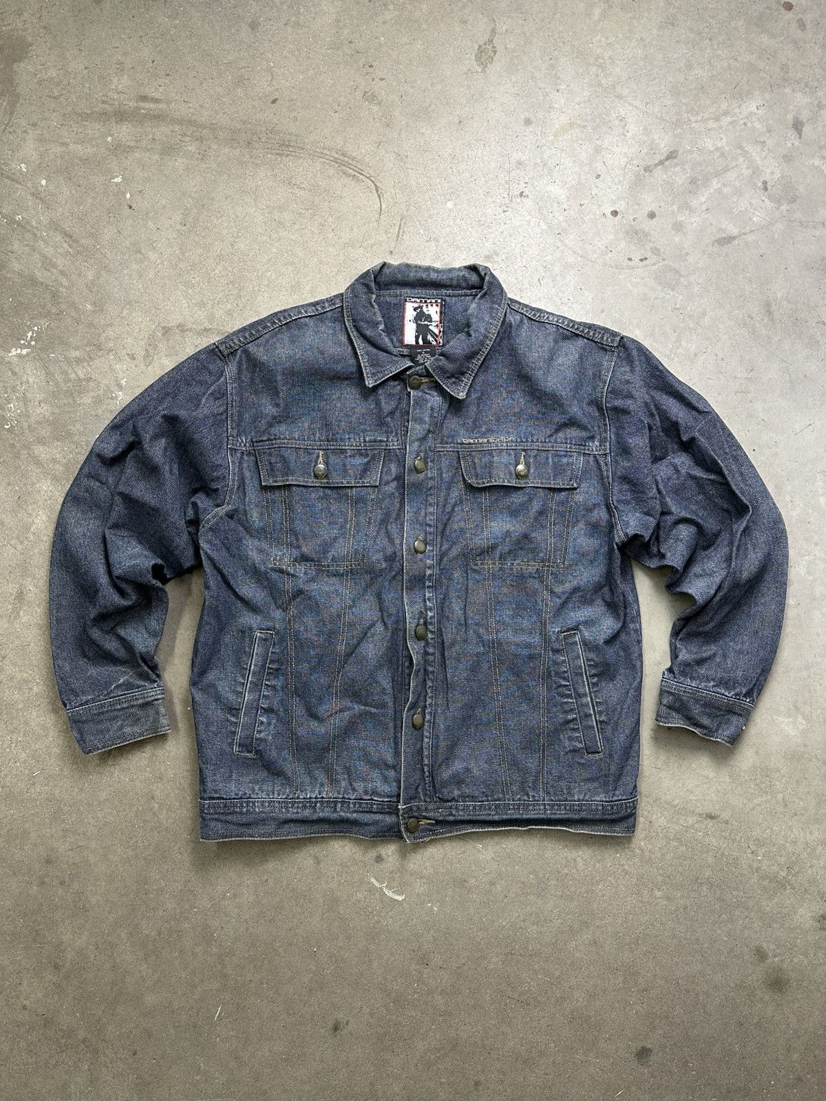 Damani Dada × Vintage Vintage Grey Denim Jacket Damani Dada Y2K Brand Baggy XL Size US XL / EU 56 / 4 - 1 Thumbnail
