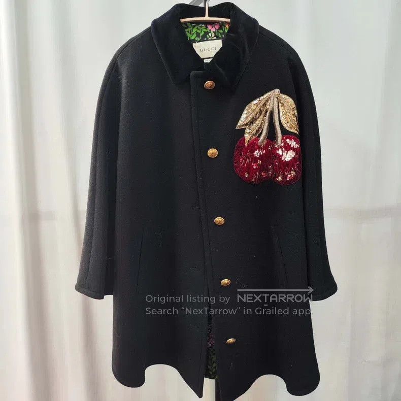 Gucci Gucci Embroidered cotton cloak coat Size XS / US 0-2 / IT 36-38 - 1 Thumbnail