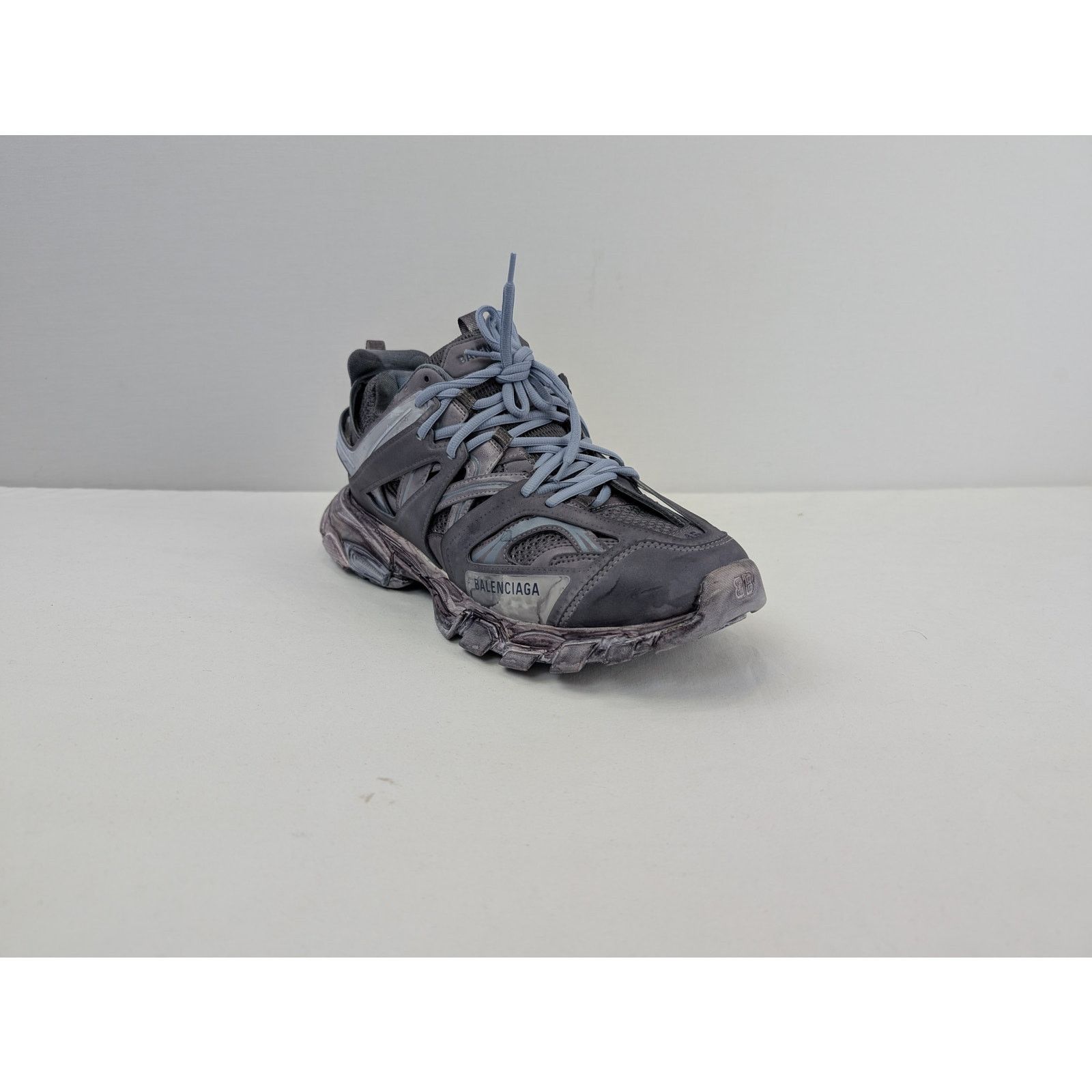 Balenciaga o1rshd1 Faded Mesh Rubber Track Sneakers in Multicolor Size US 12 / EU 45 - 2 Thumbnail