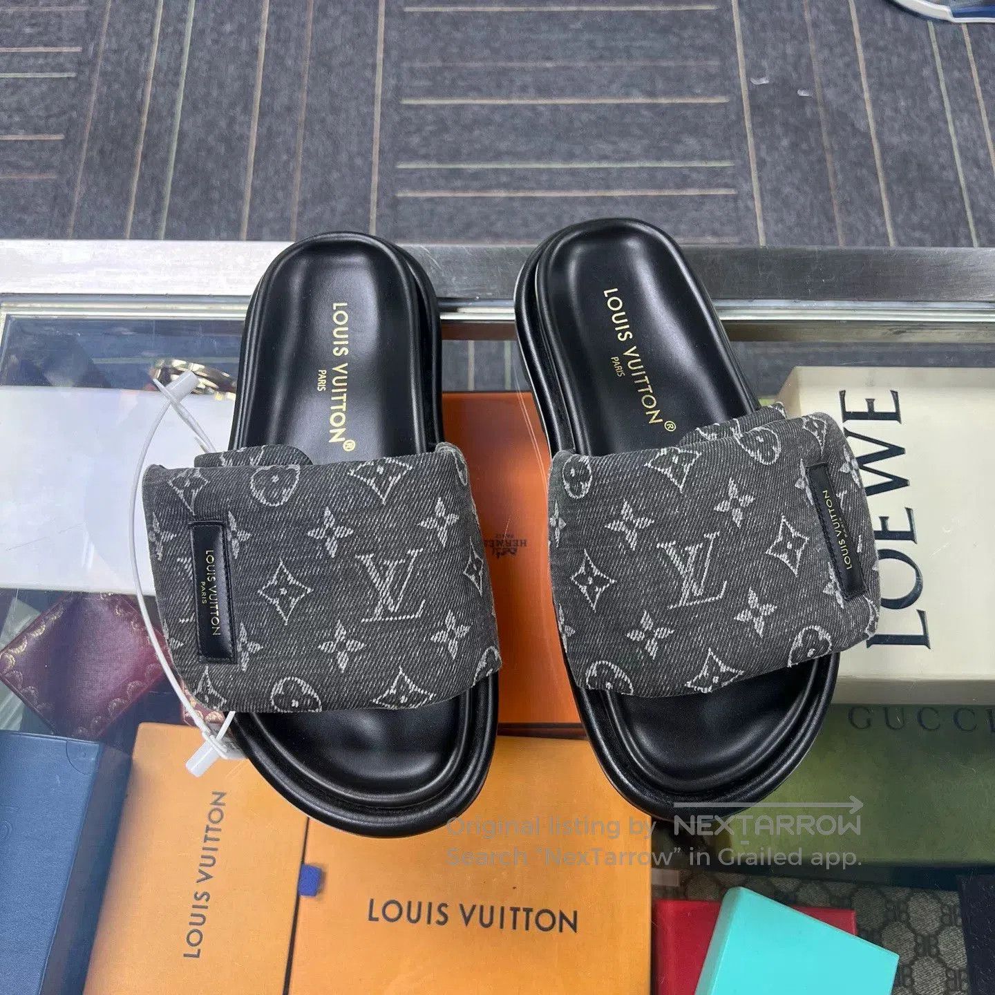 Louis Vuitton LV Comfort Vintage Monogram Slide Sandals. Size US 4 / IT 34 - 1 Thumbnail