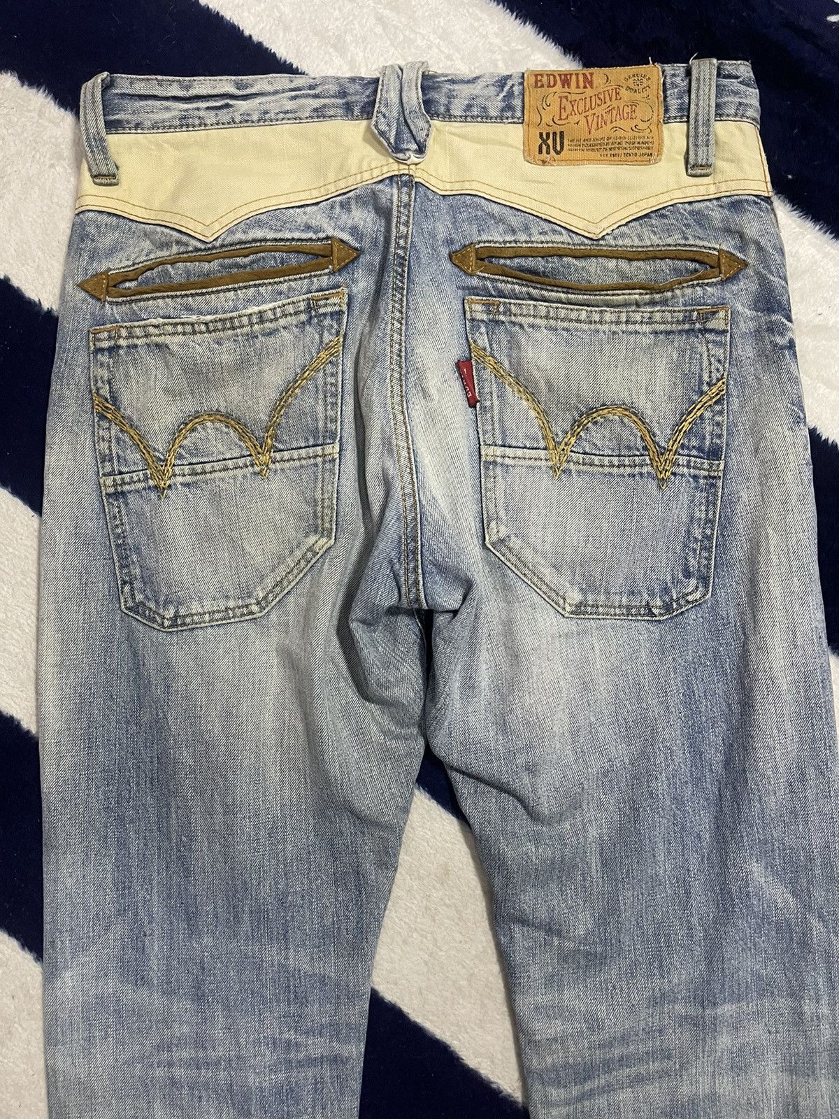 Edwin × Japanese Brand Edwin Exclusive Vintage Distressed Jeans (14) Size US 33 - 7 Thumbnail