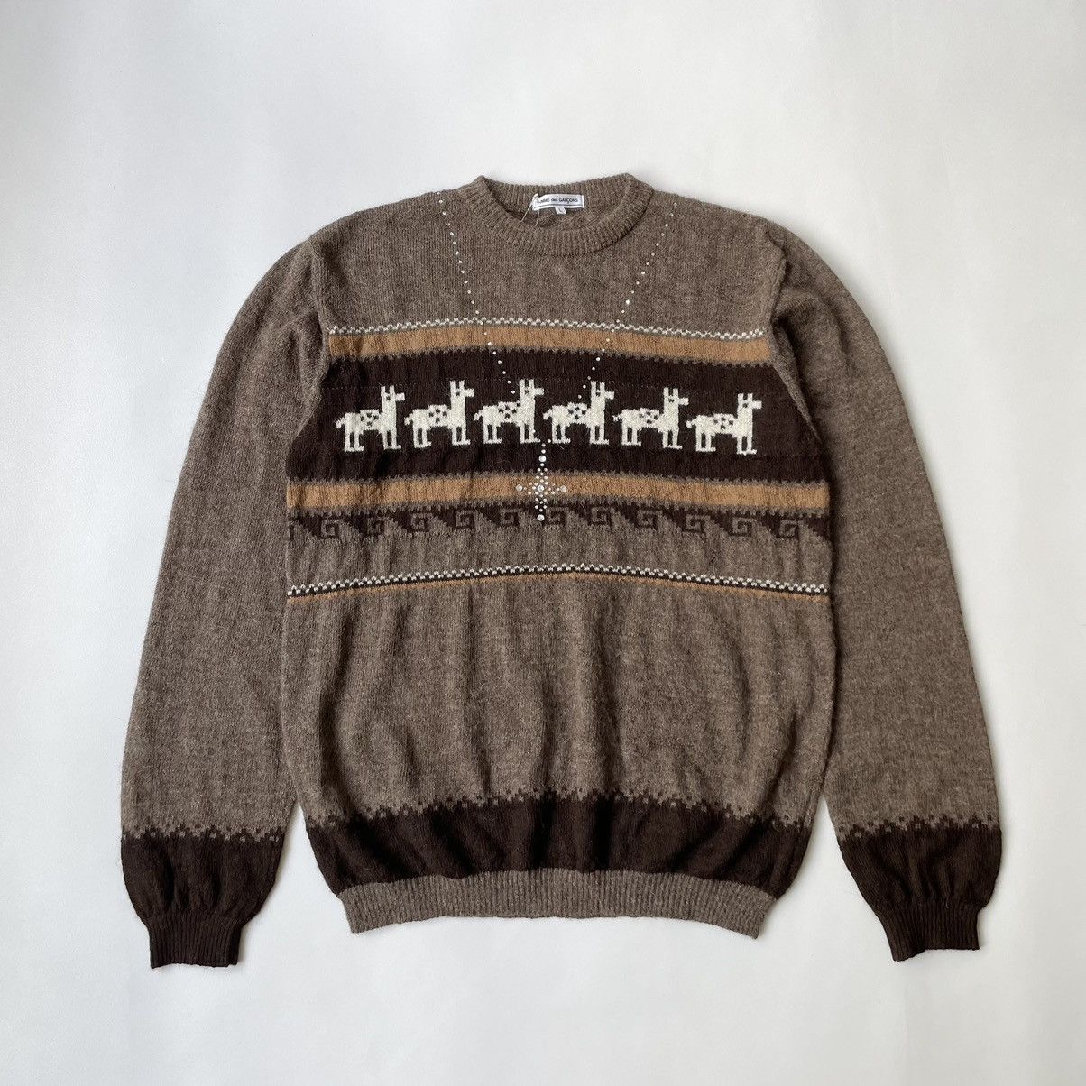 Comme des Garcons A/W 08 Crystal Chain Nordic Sweater Size US L / EU 52-54 / 3 - 1 Thumbnail