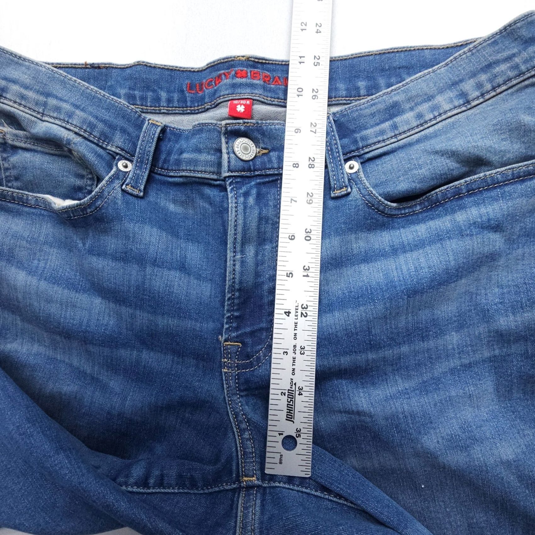 Lucky Brand Lucky Brand Sweet Mid Rise Boot Jeans Womens 10/30 R Distressed Western Cowgirl Jeans Size 32" / US 10 / IT 46 - 7 Thumbnail