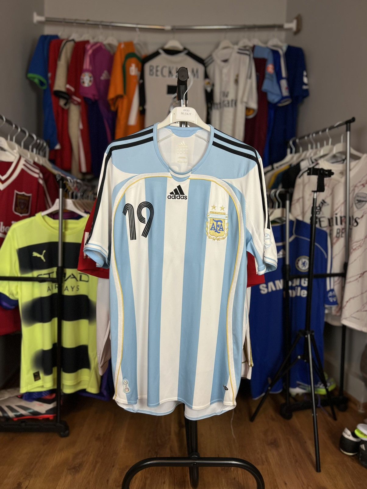 Adidas Soccer Jersey Argentina 2006/06 Lionel Messi #19 Size US L / EU 52-54 / 3 - 2 Thumbnail