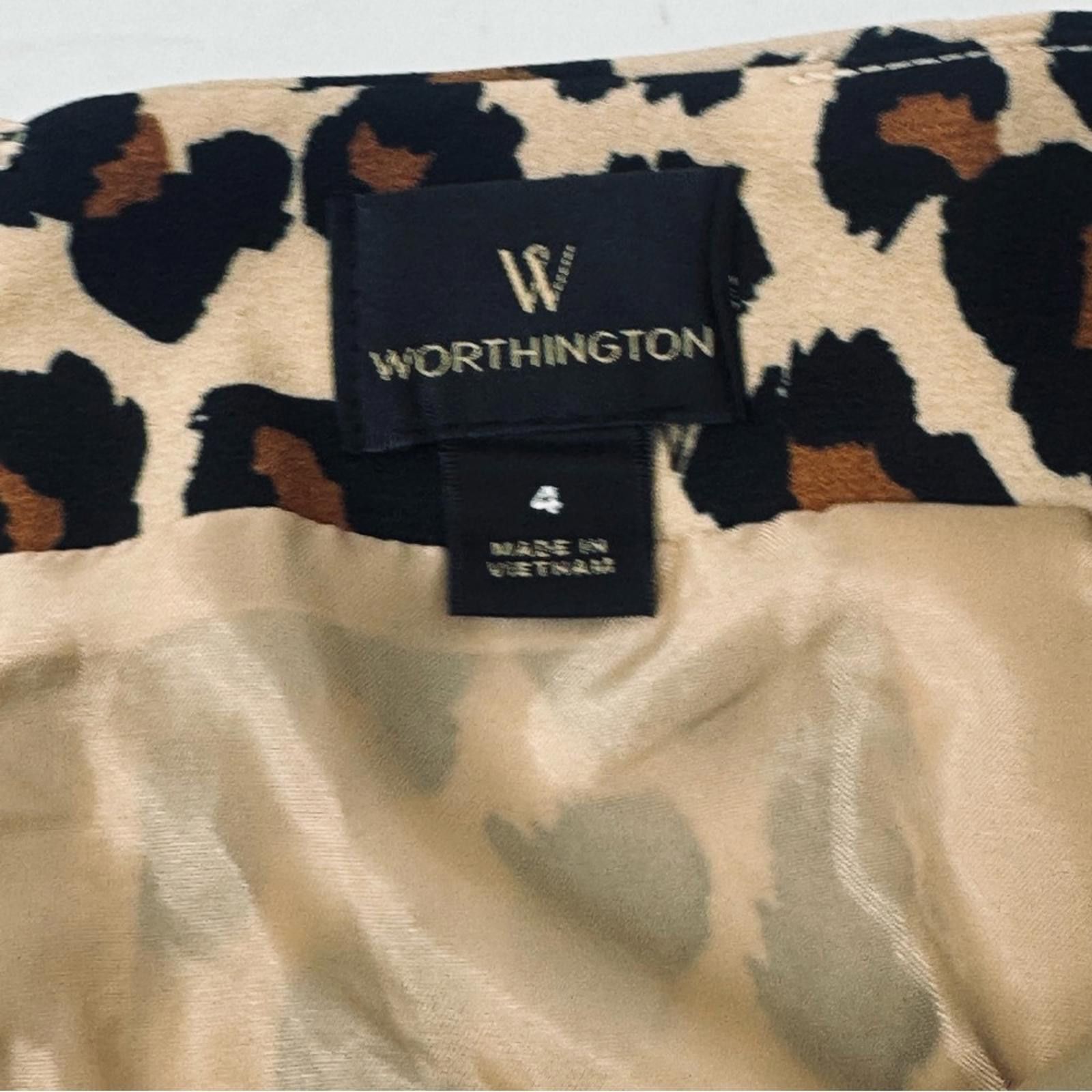Worthington NWT. Worthington. Cinlee Animal Leopard Print Skirt. Size 4. Size 27" / US 4 / IT 40 - 2 Thumbnail