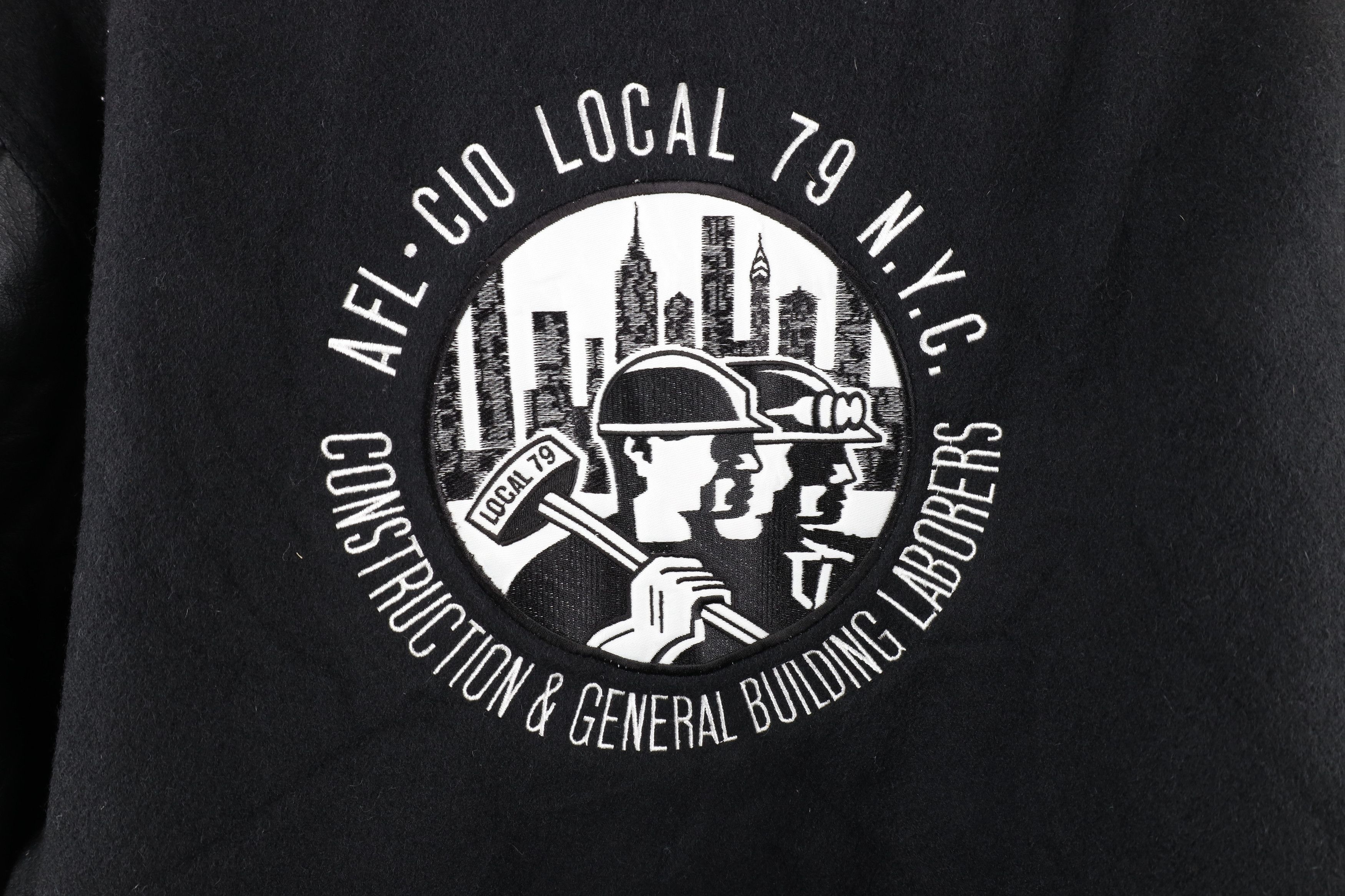 Vintage 90s Local 79 New York City Wool Varsity Jacket USA